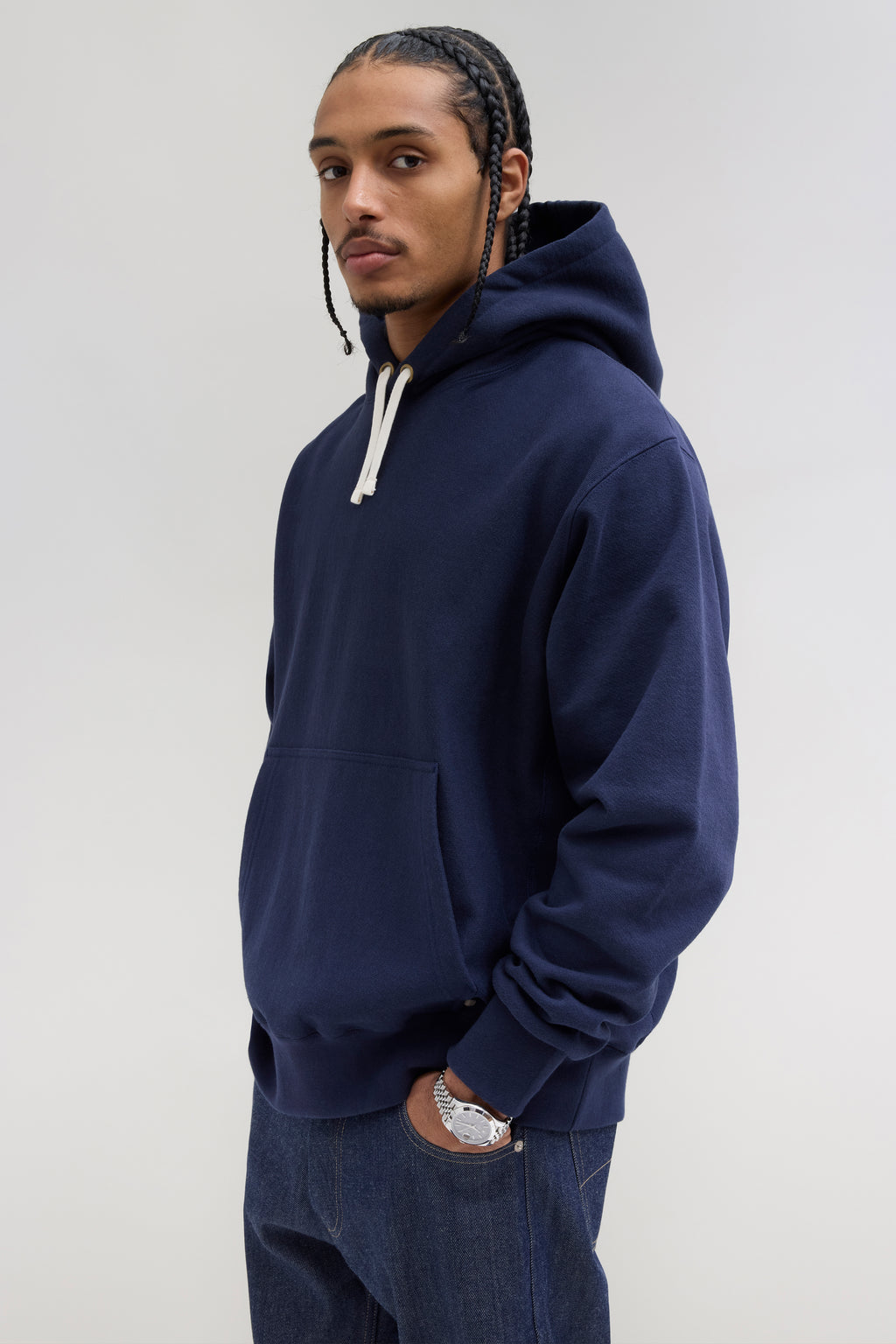 80s Hooded Sweatshirt - Navy