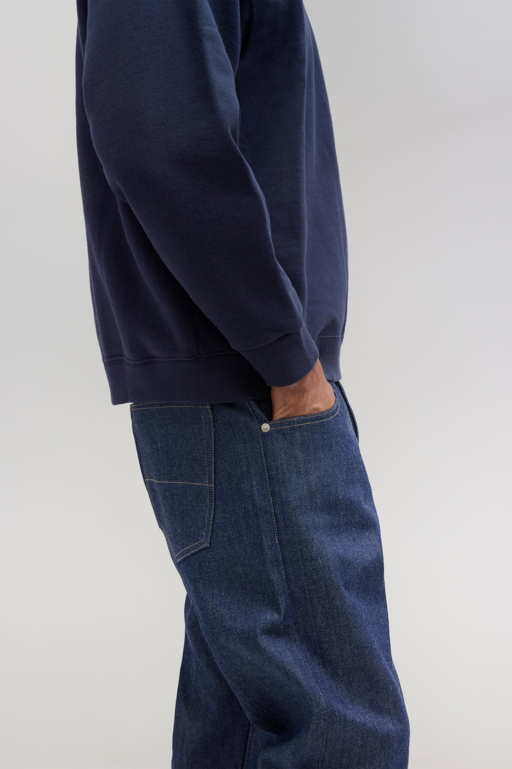 2000s Quarter Zip Sweatshirt - Navy