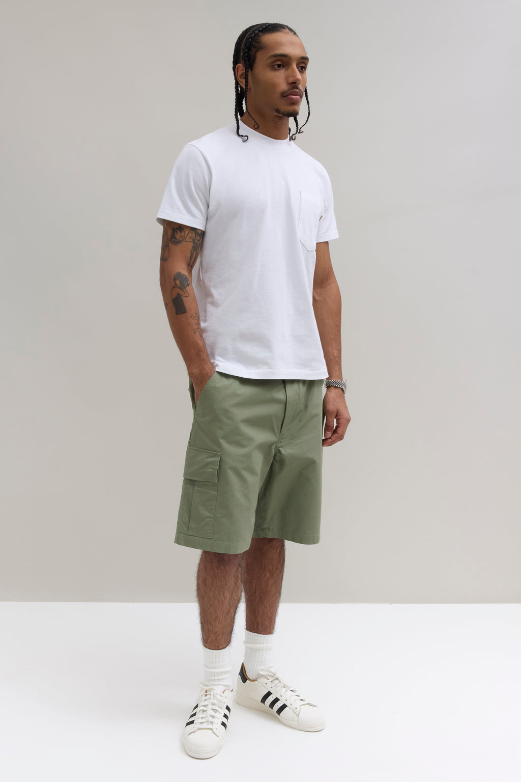 Lightweight Cargo Shorts - Light Olive