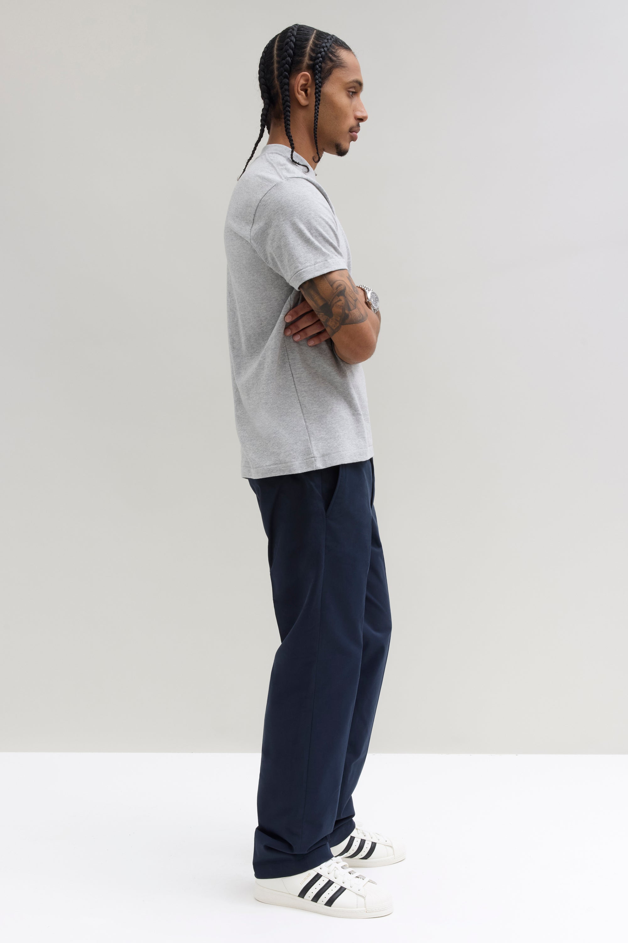90s Pocket T-Shirt - Light Grey Mix