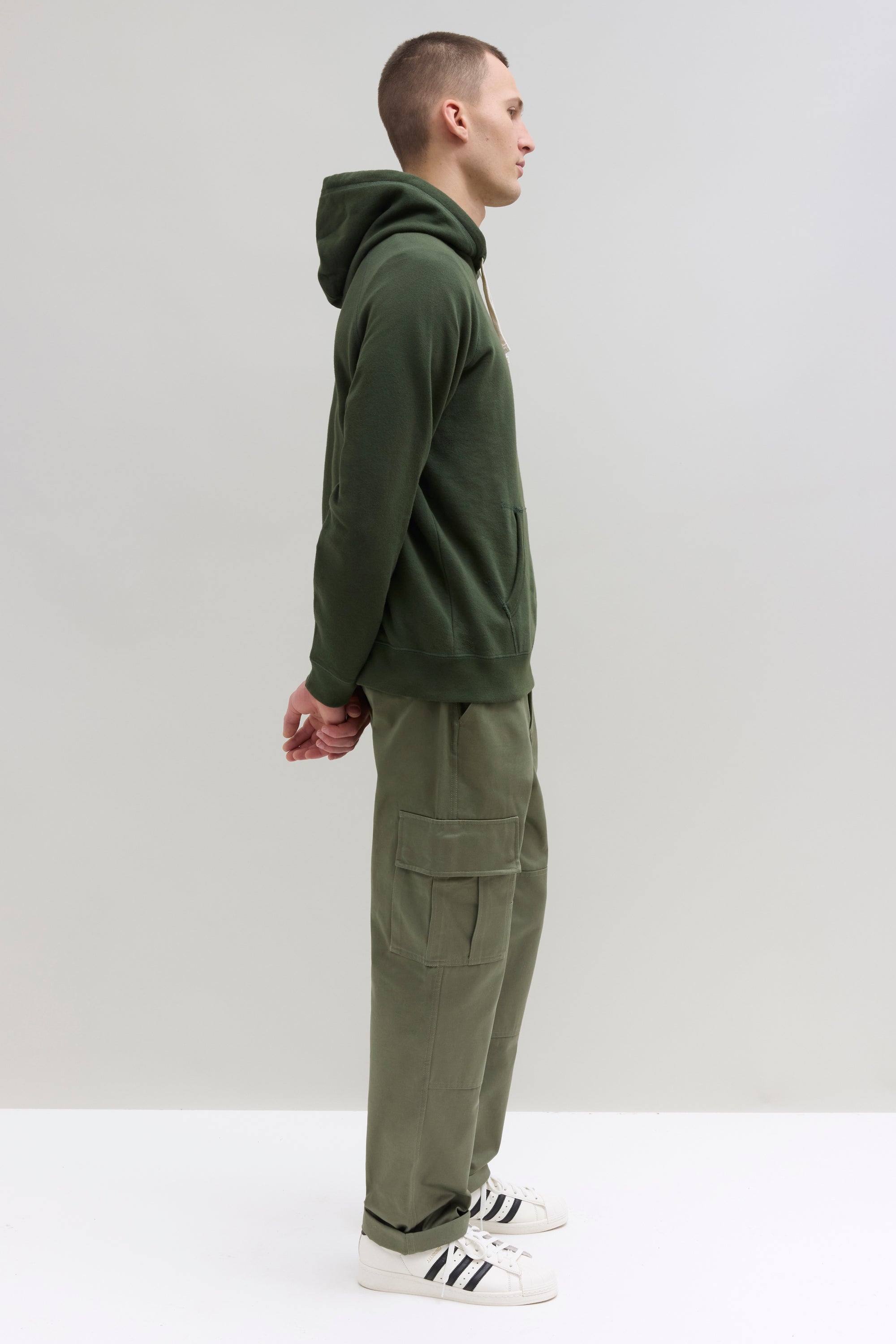 70s Hooded Sweatshirt - Forest Green
