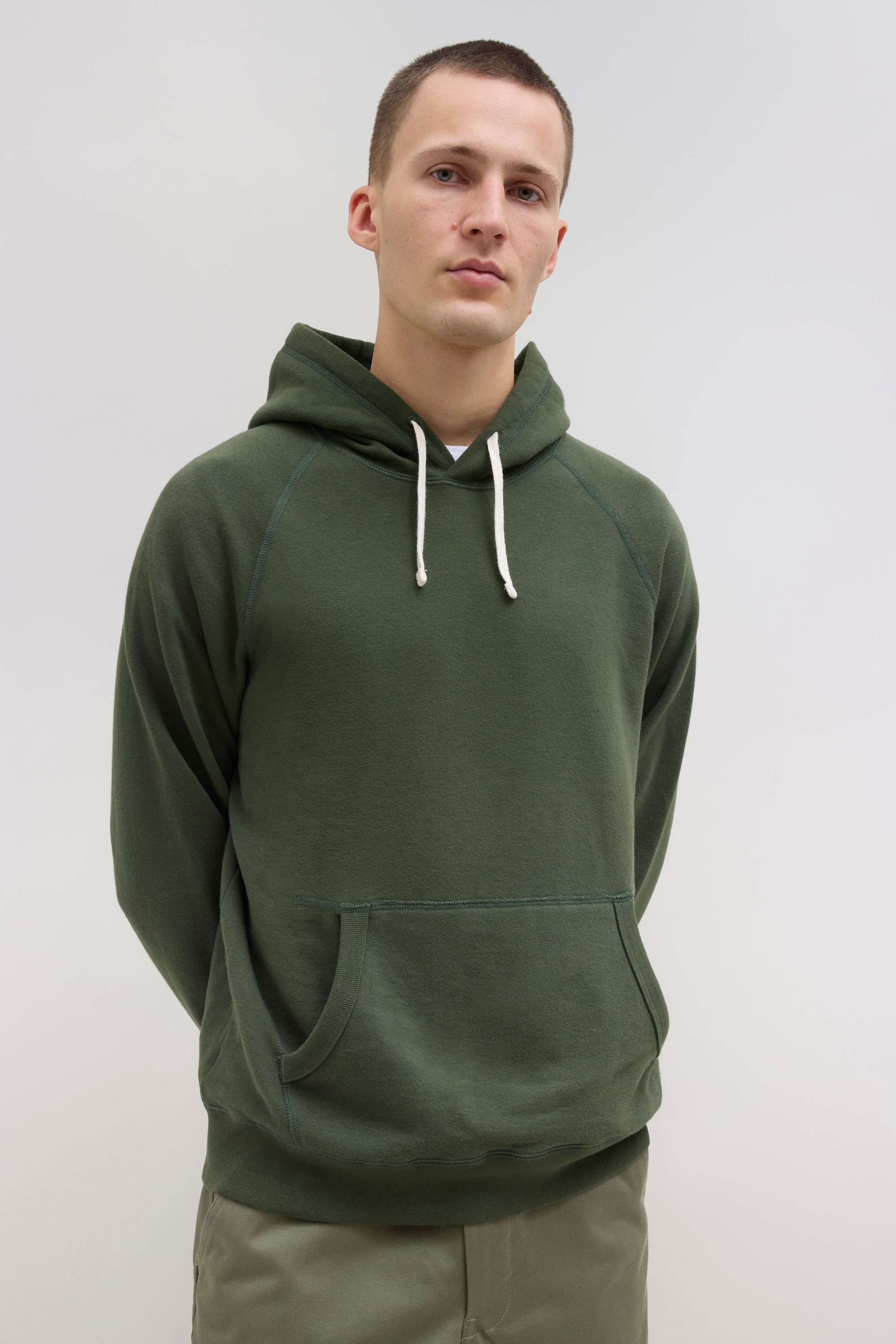 70s Hooded Sweatshirt - Forest Green