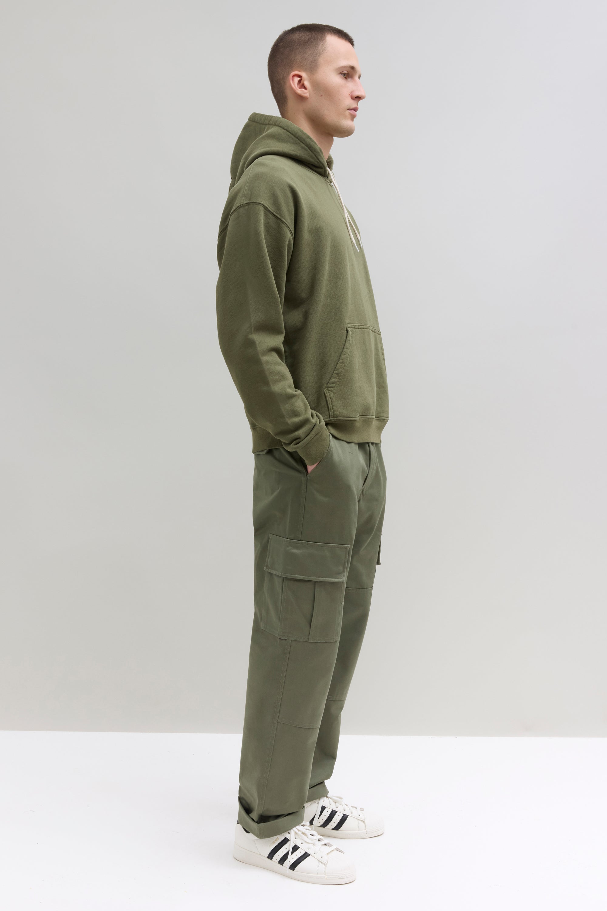 2000s Hooded Sweatshirt - Olive