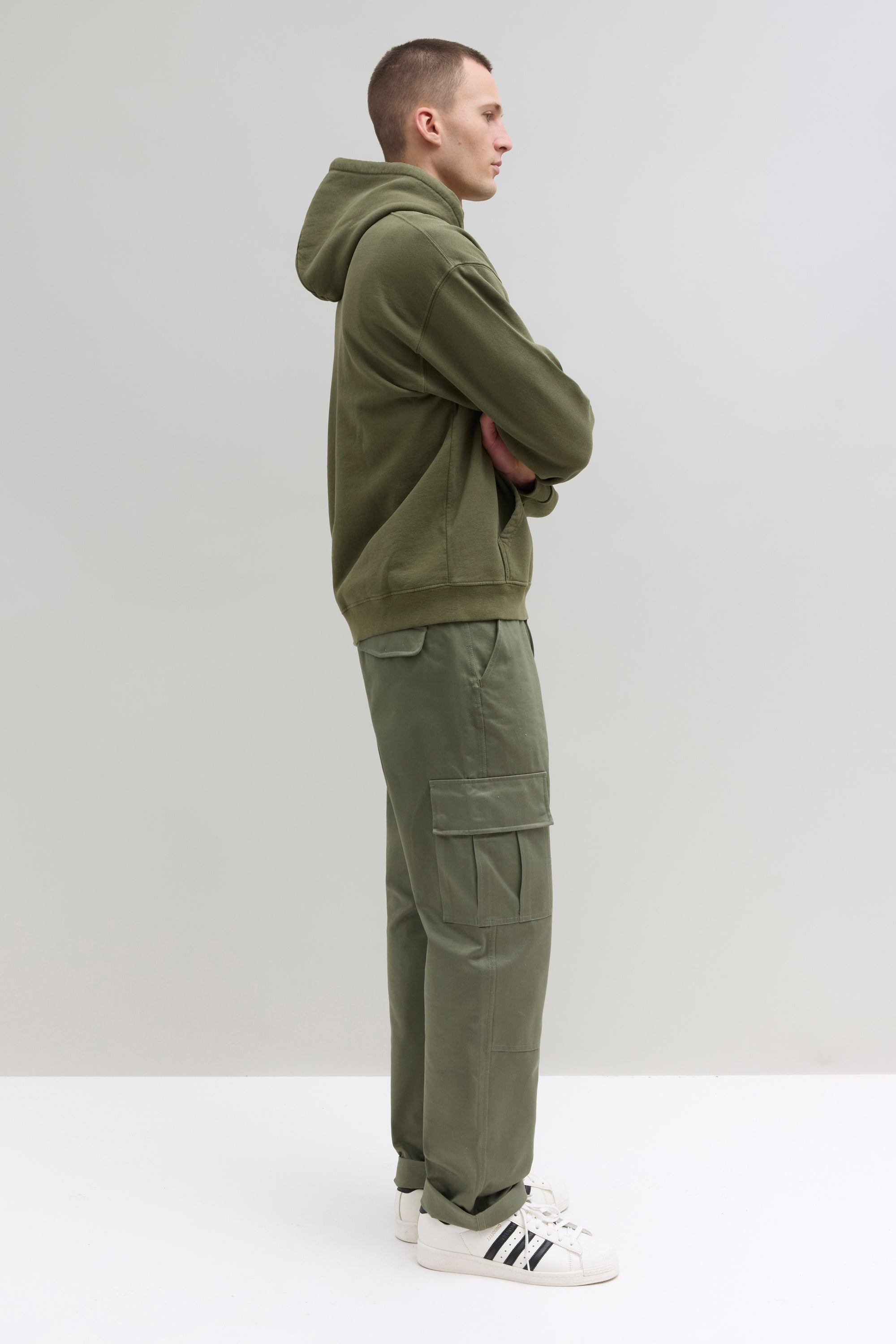 2000s Hooded Sweatshirt - Olive