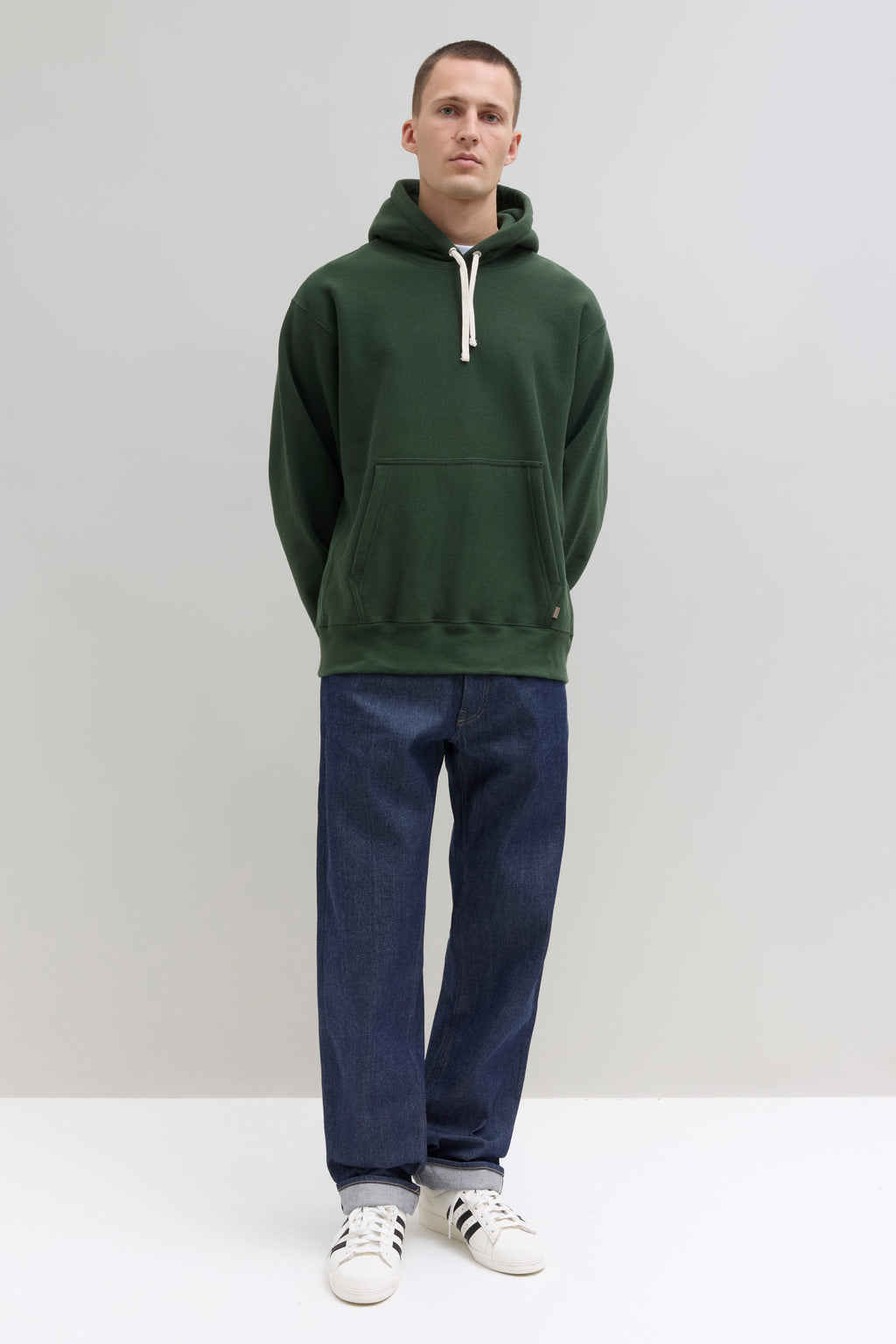 80s Hooded Sweatshirt - Dark Green
