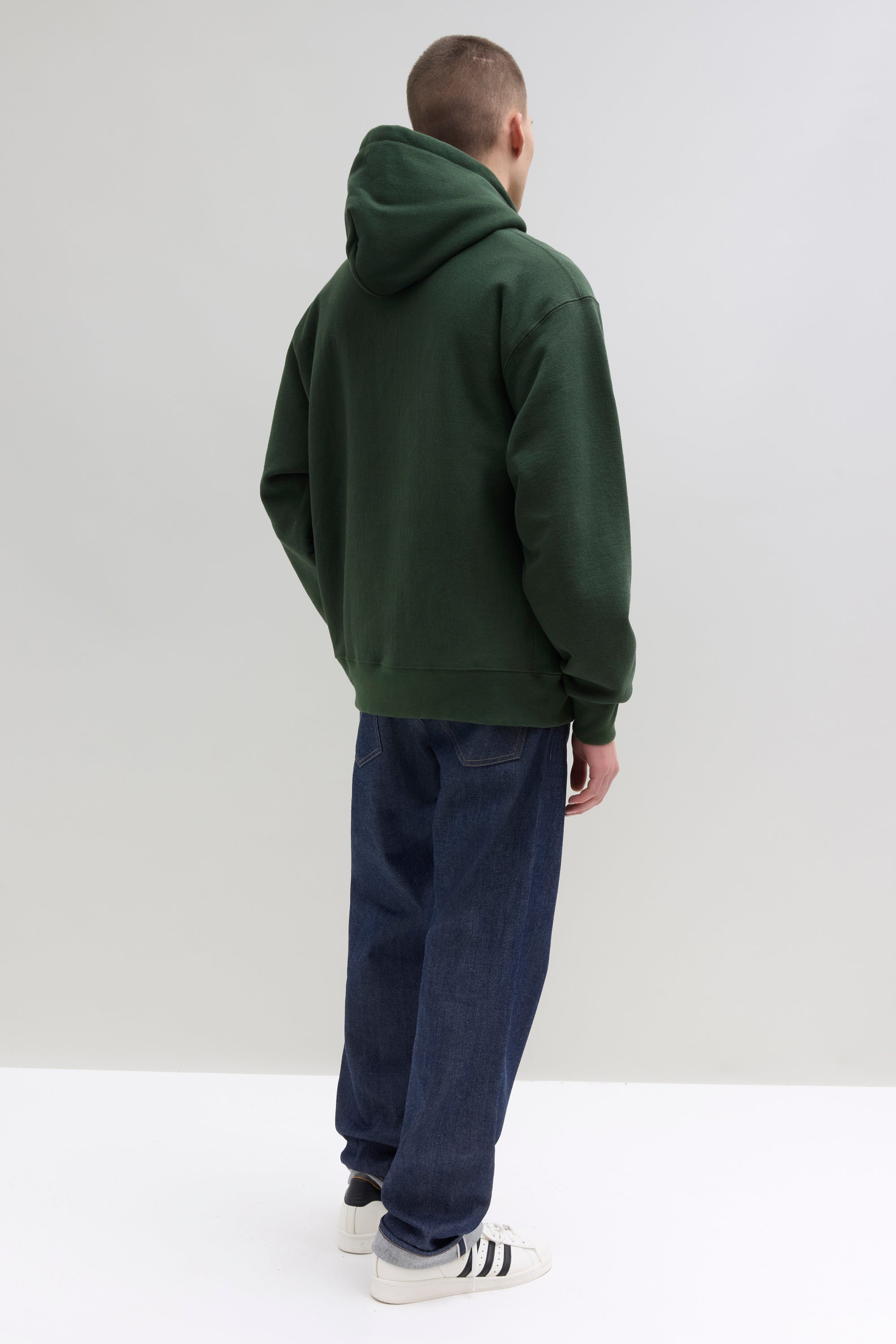 80s Hooded Sweatshirt - Dark Green