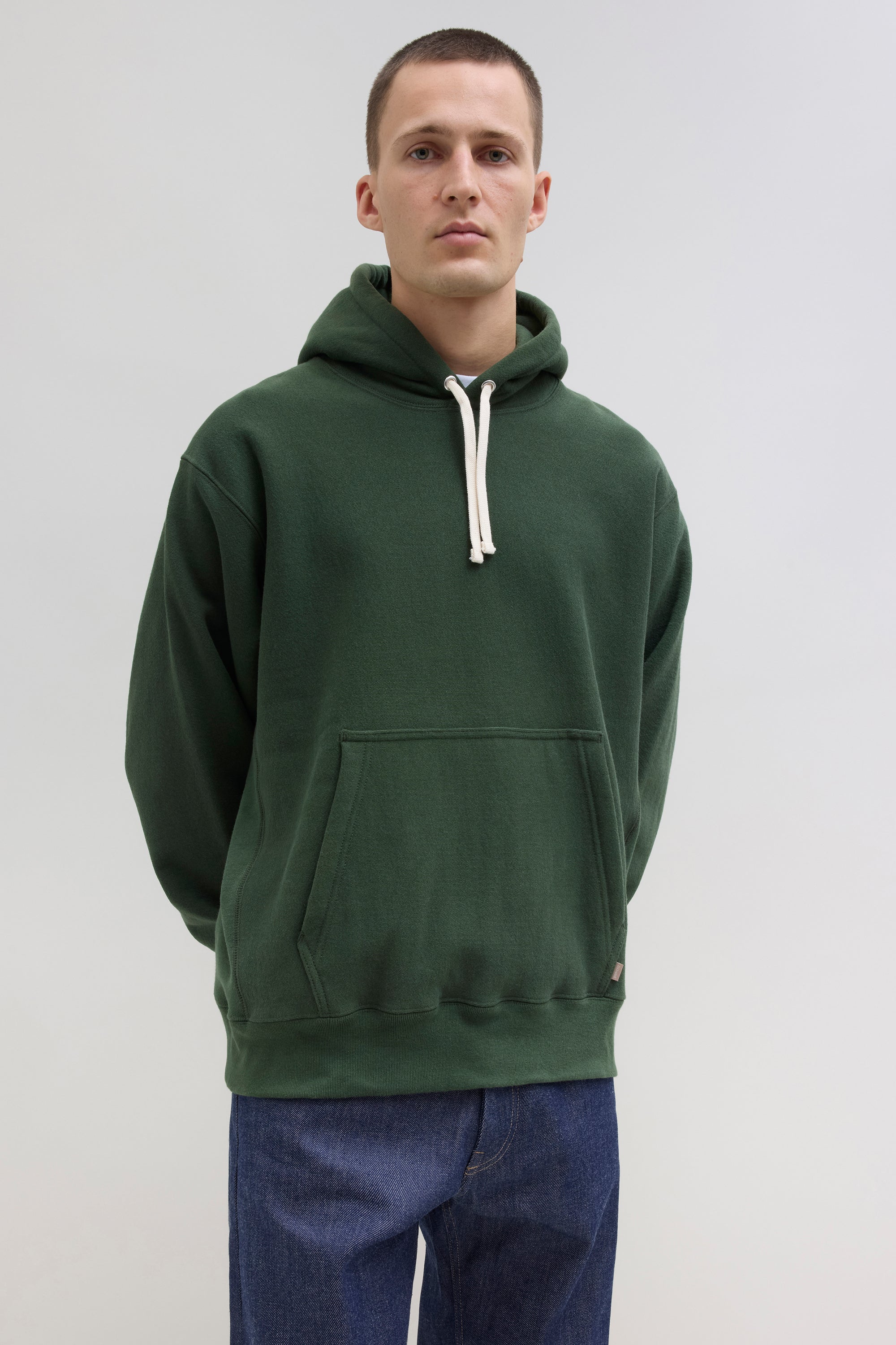 80s Hooded Sweatshirt - Dark Green