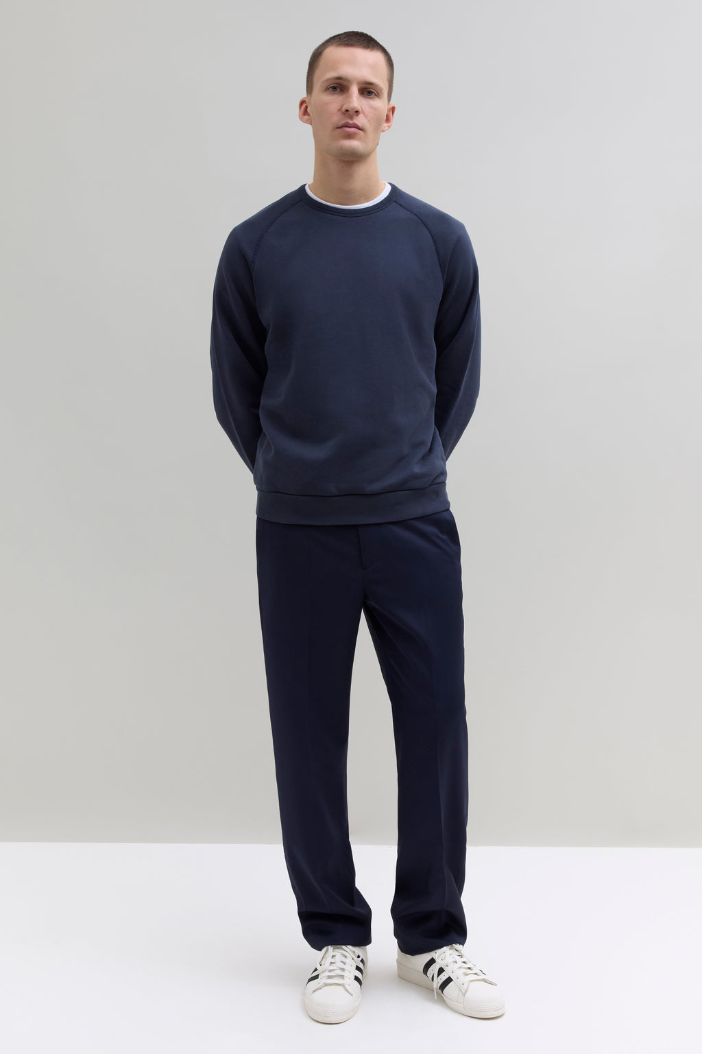 Wool Trousers - Navy