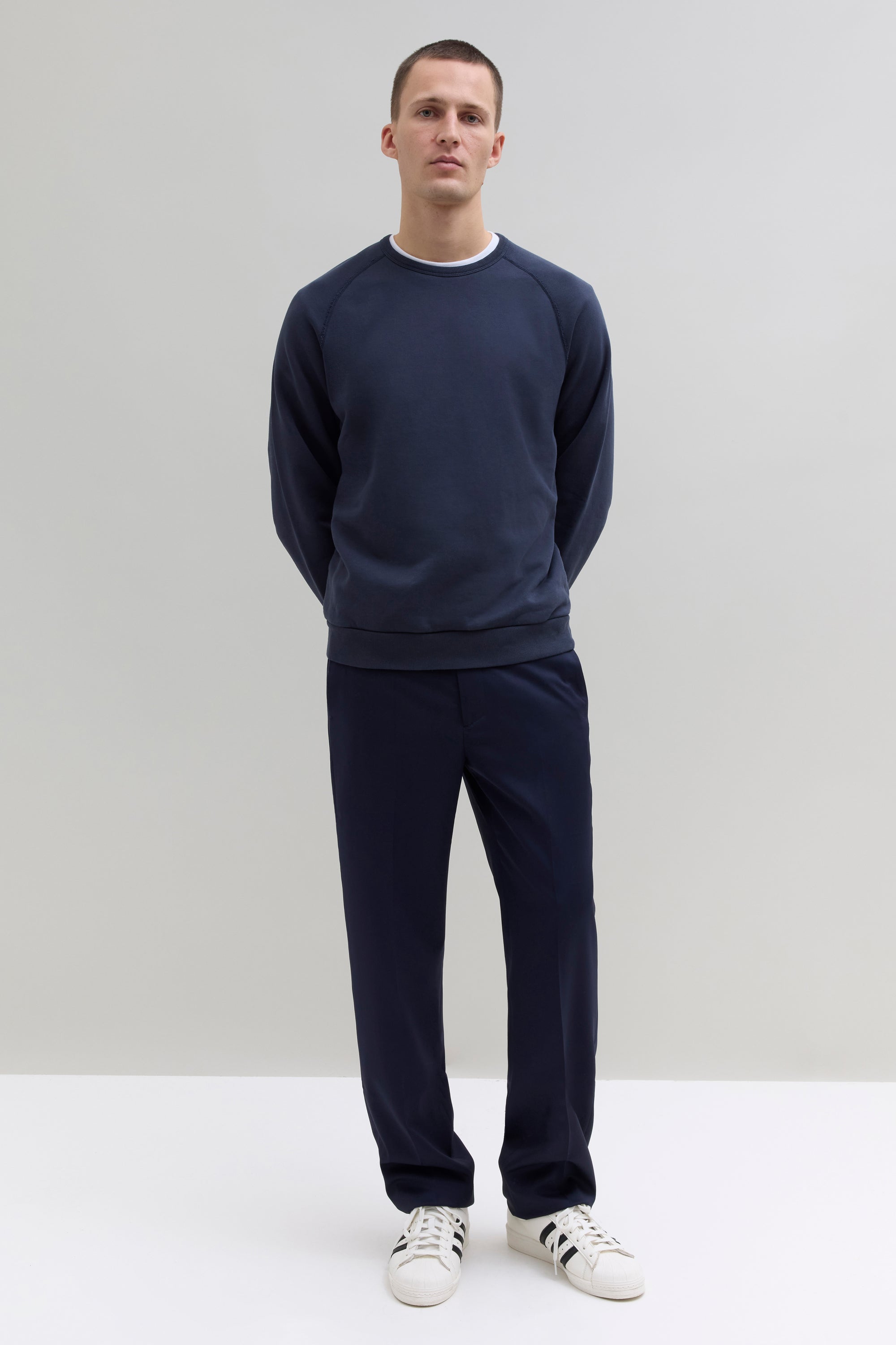 Wool Trousers - Navy