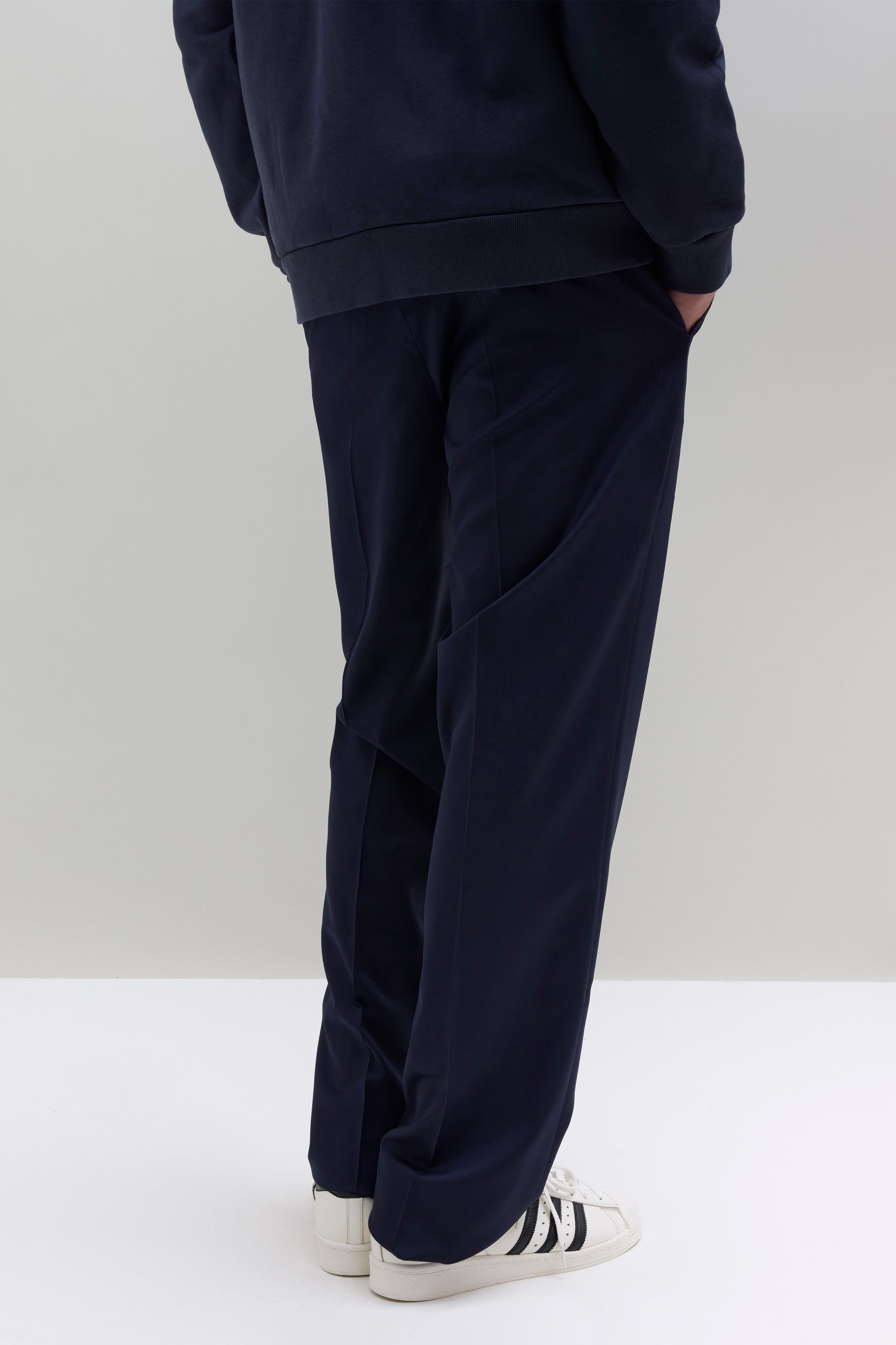 Wool Trousers - Navy