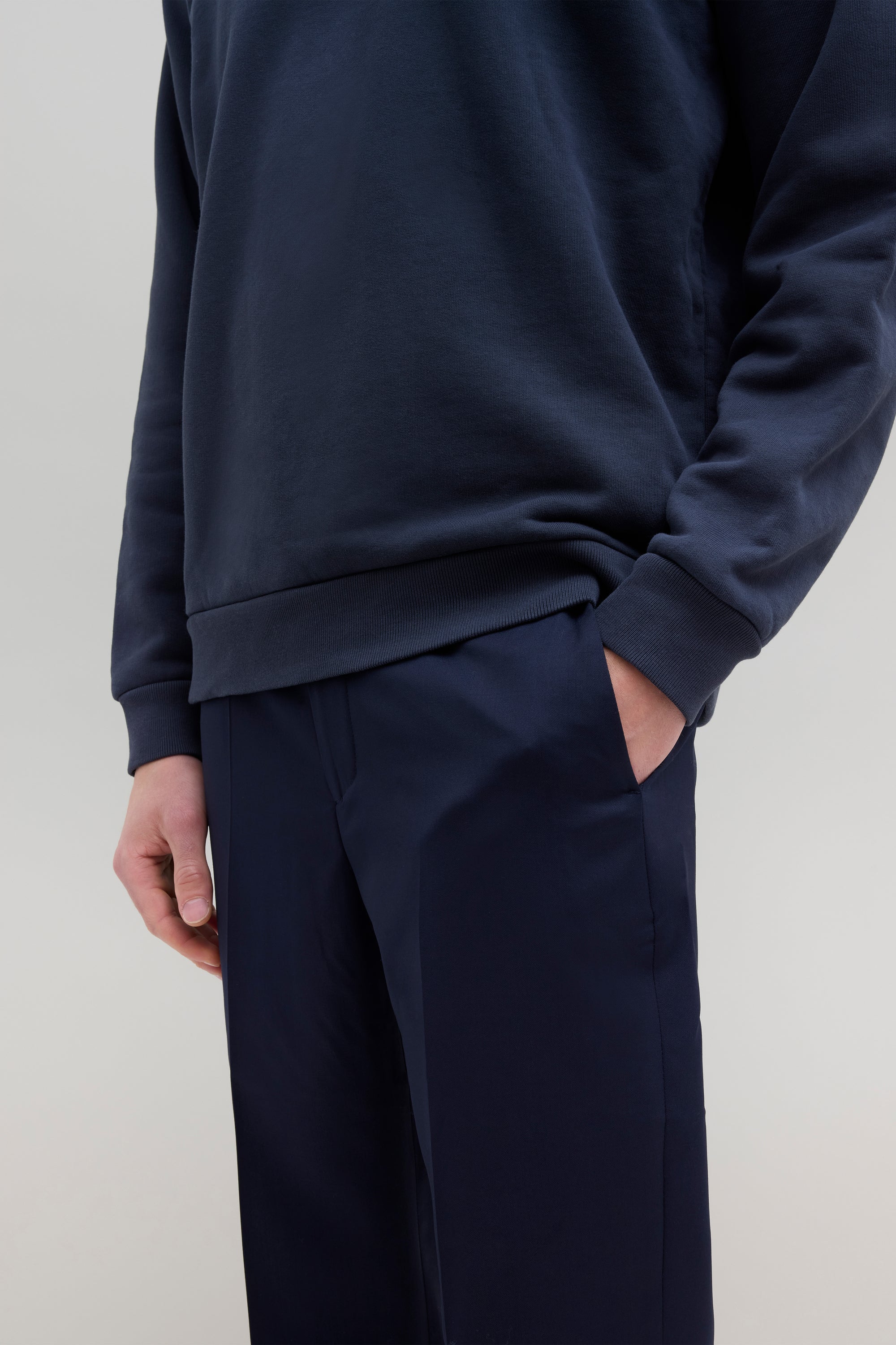 Wool Trousers - Navy