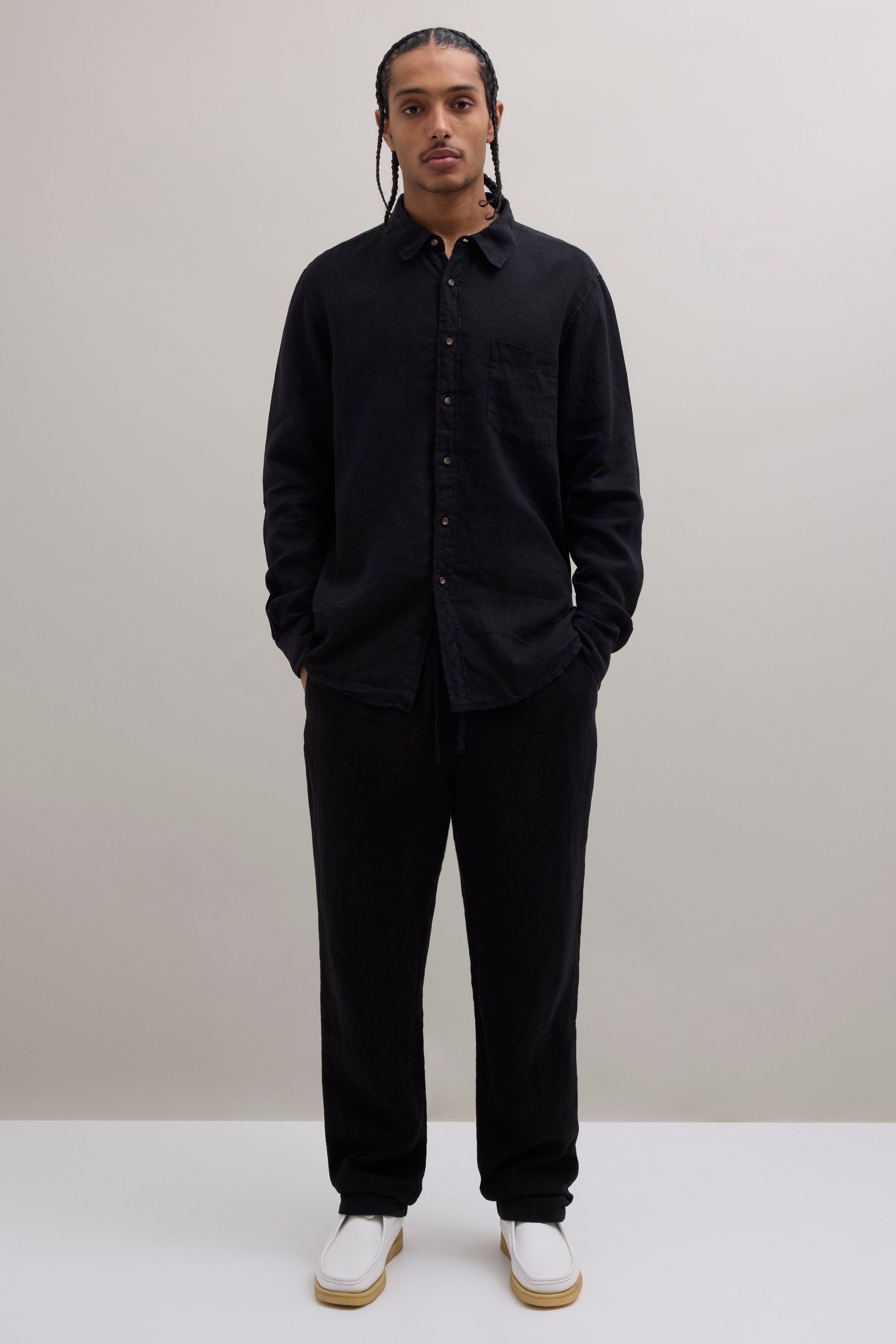 Weekend Linen Pant - Black