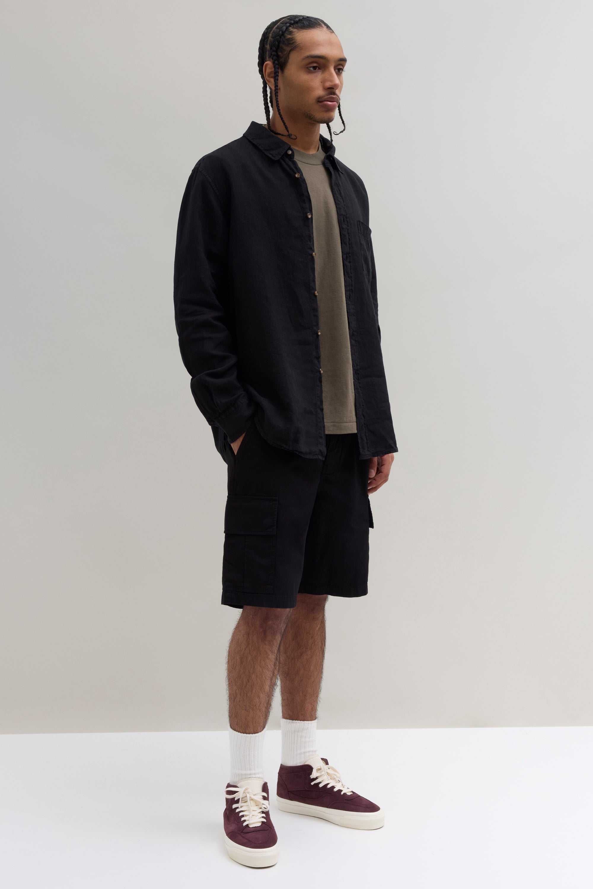 Lightweight Cargo Shorts - Black