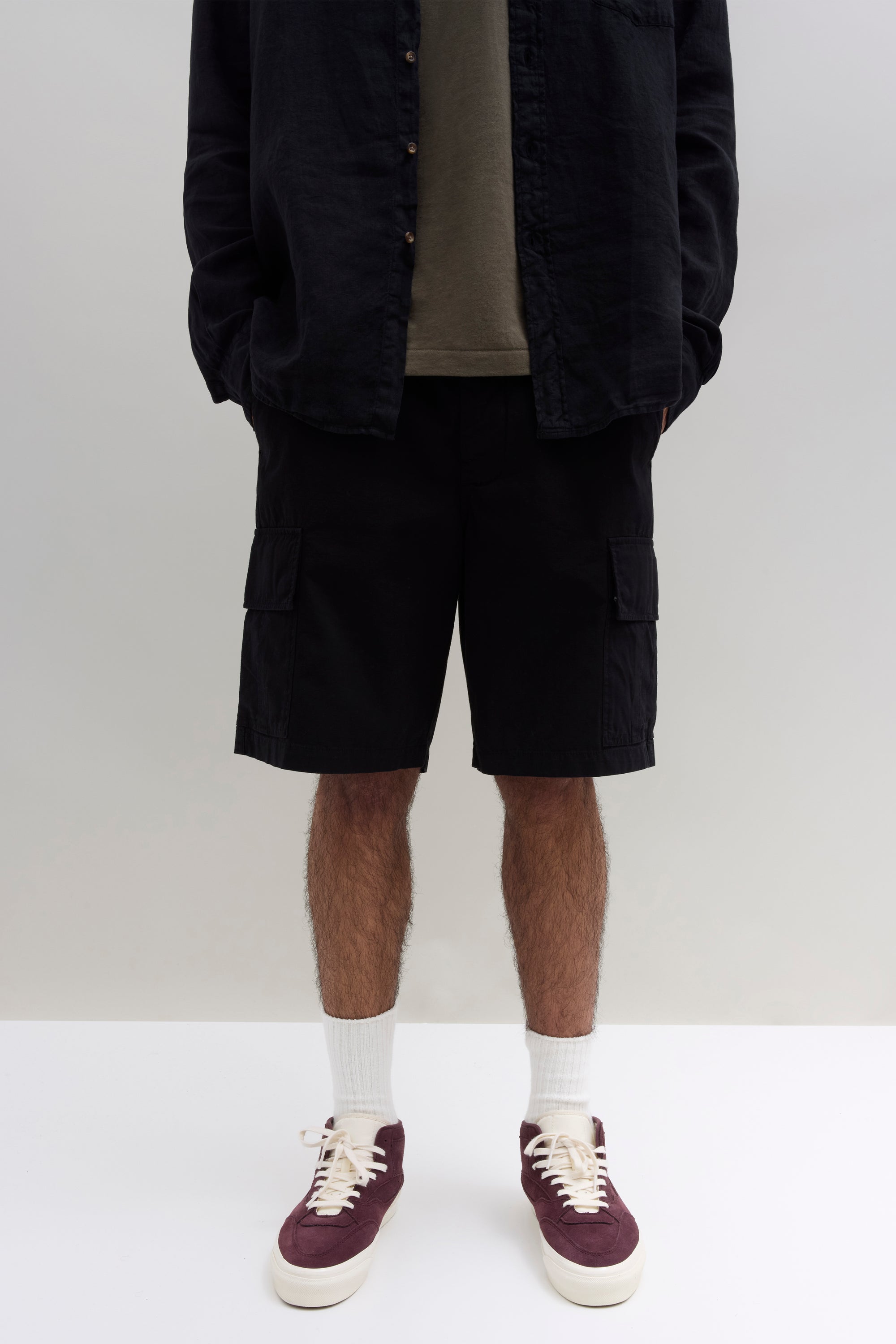 Lightweight Cargo Shorts - Black