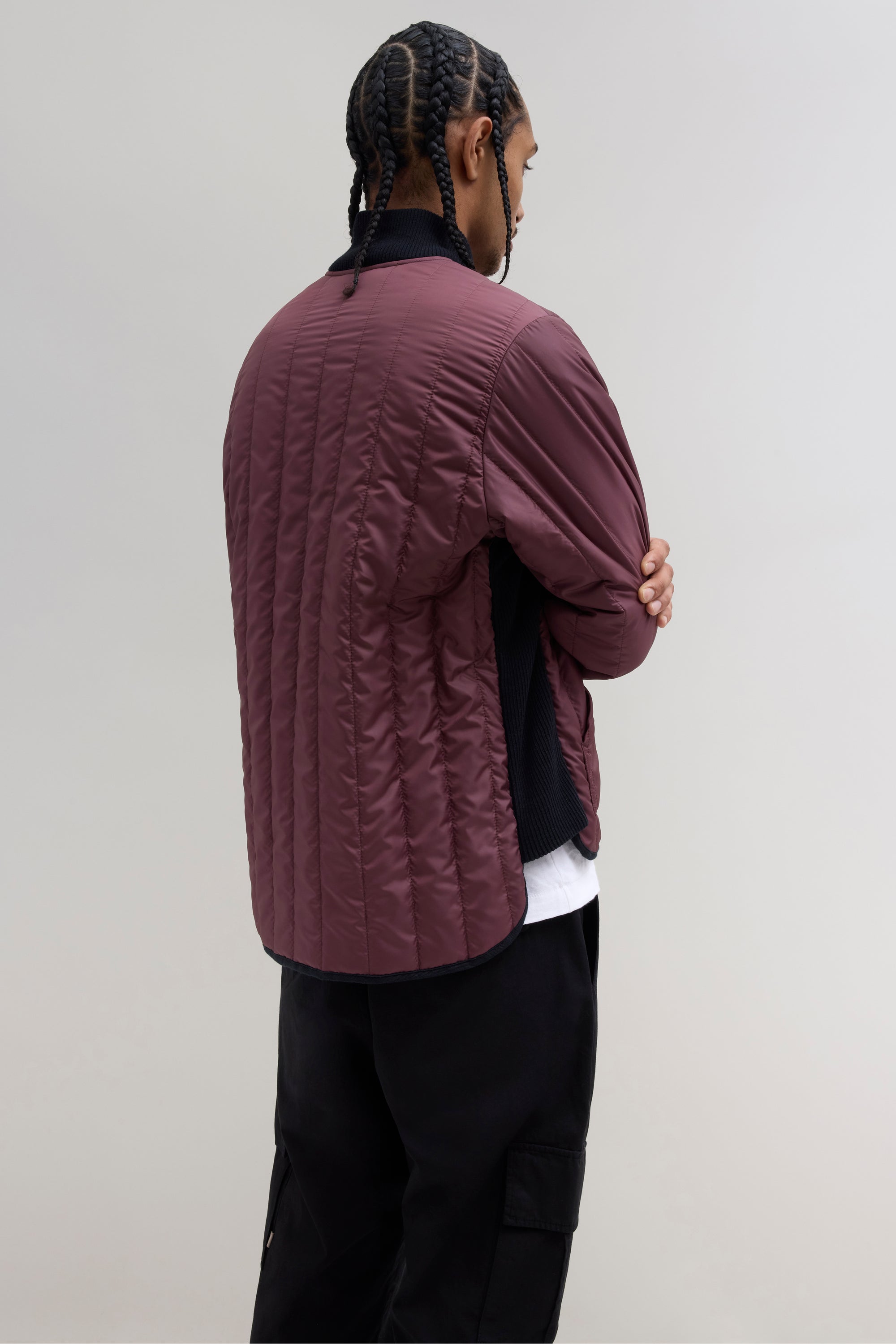 Quilted Jacket - Burgundy