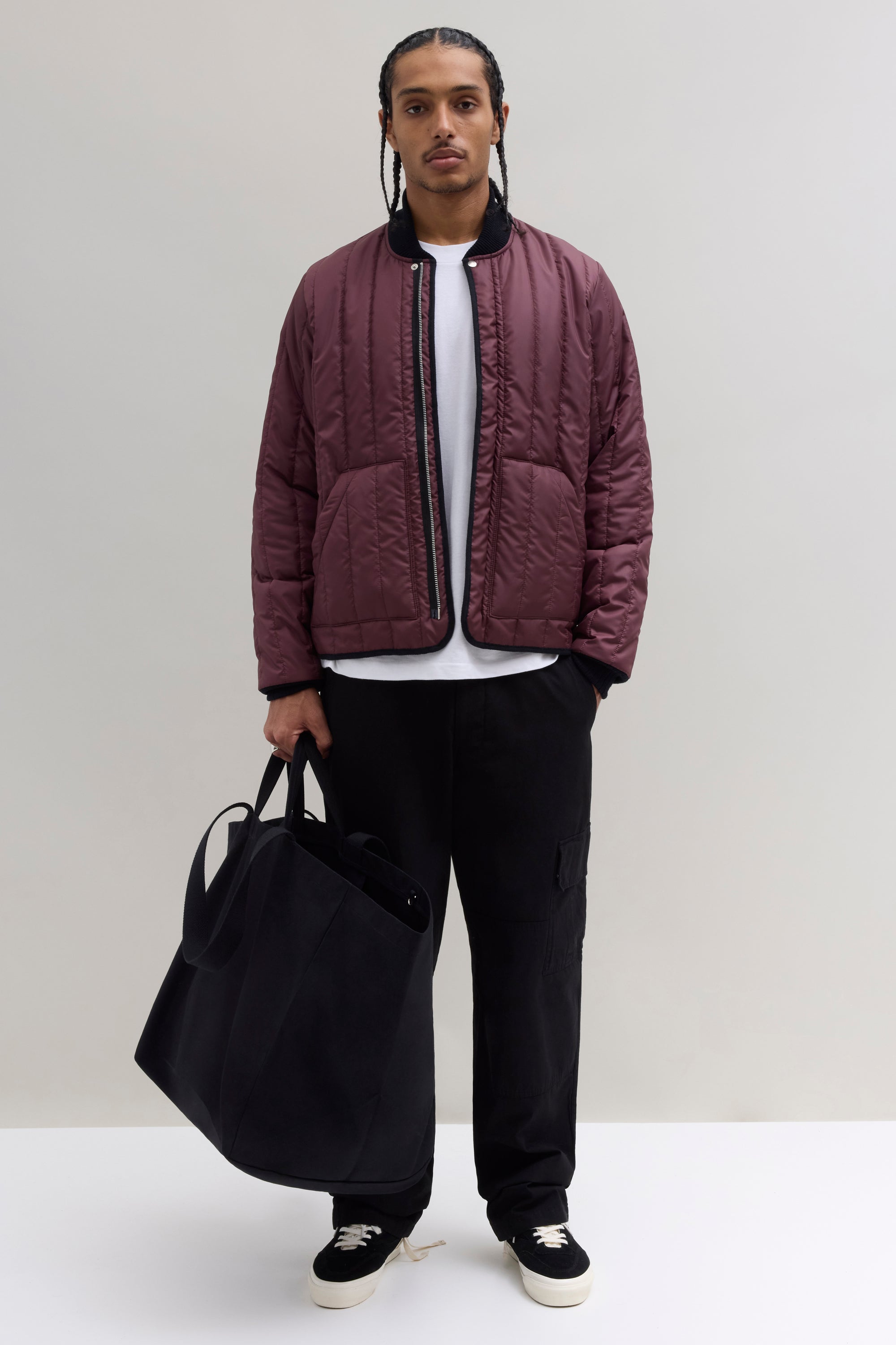 Quilted Jacket - Burgundy
