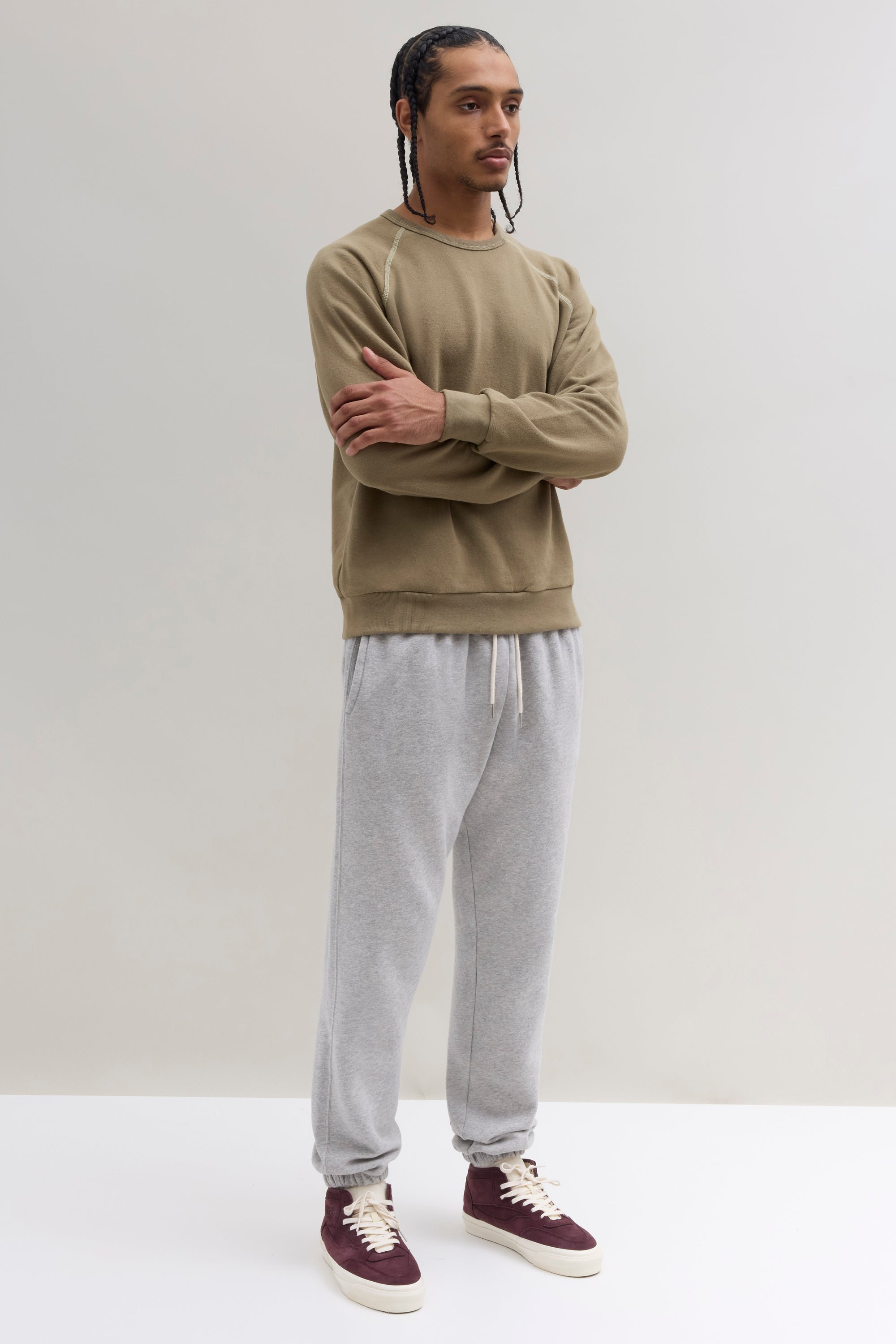70s Crewneck Sweatshirt - Light Olive