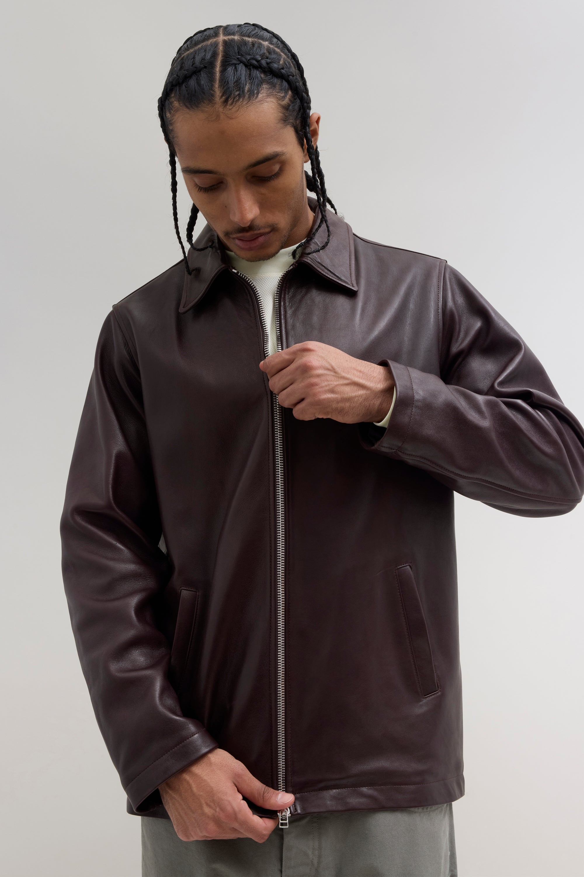 Leather Jacket - Brown