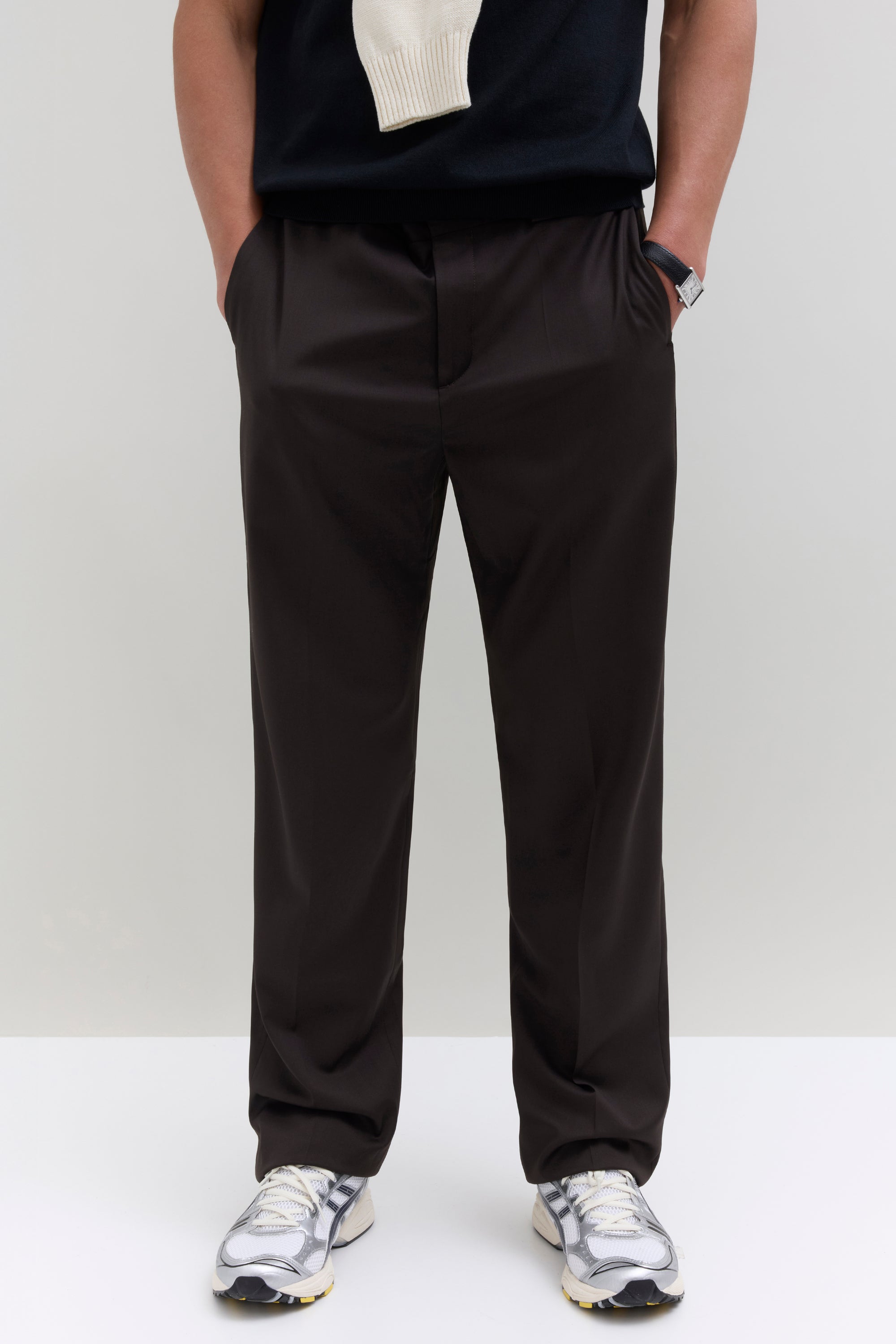 Wool Trouser - Brown