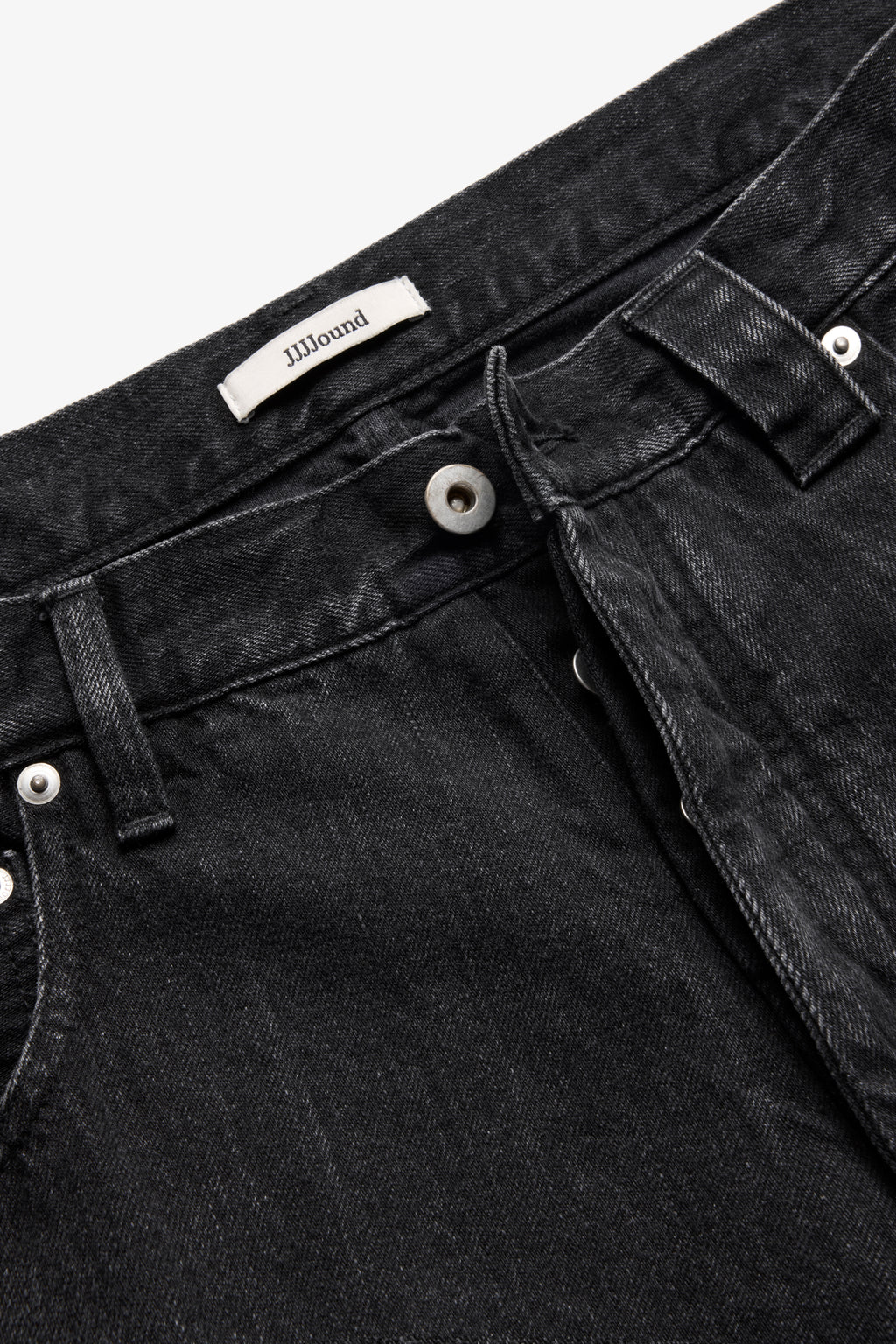Straight Selvedge Denim Jeans JP - Black Stonewashed