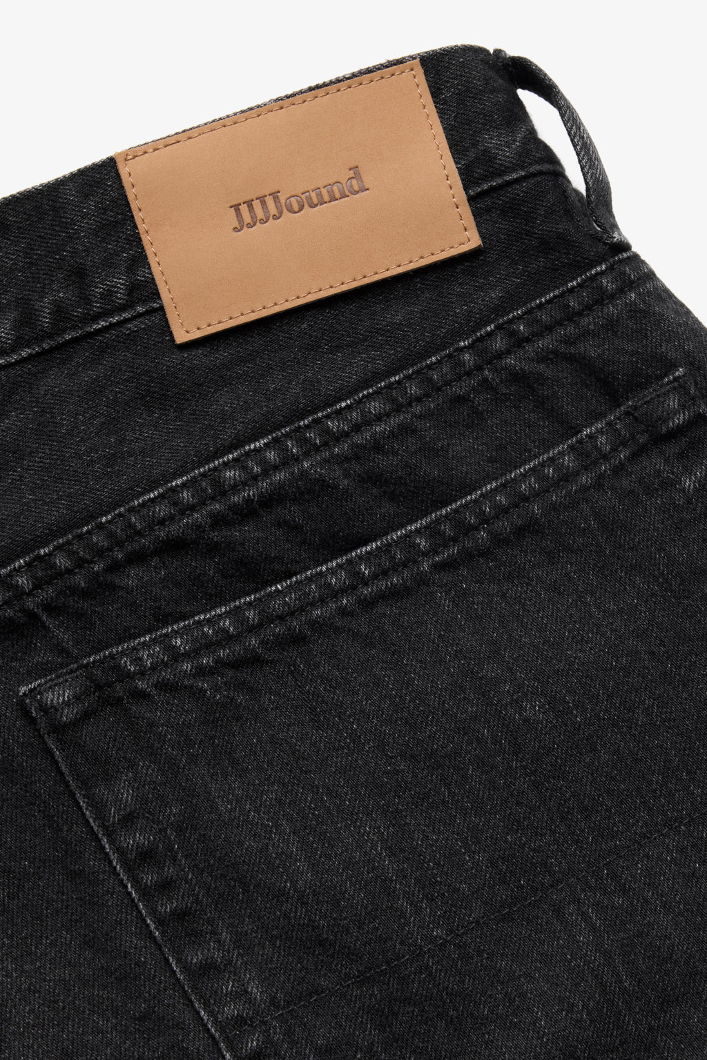 Straight Selvedge Denim Jeans JP - Black Stonewashed