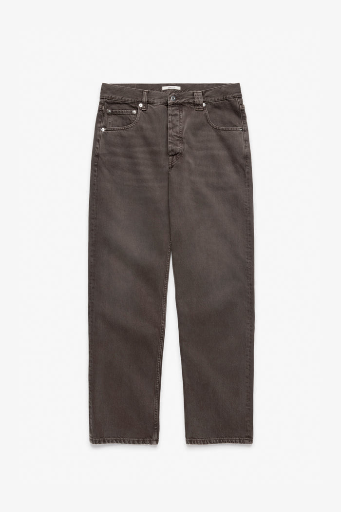 Straight Selvedge Denim Jeans - Brown Stonewashed