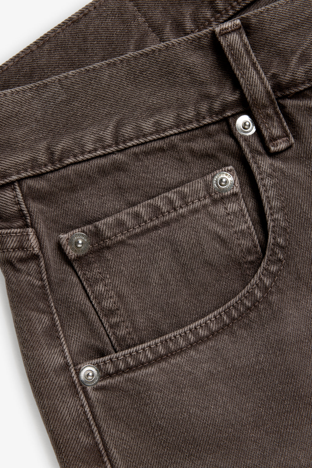 Straight Selvedge Denim Jeans - Brown Stonewashed