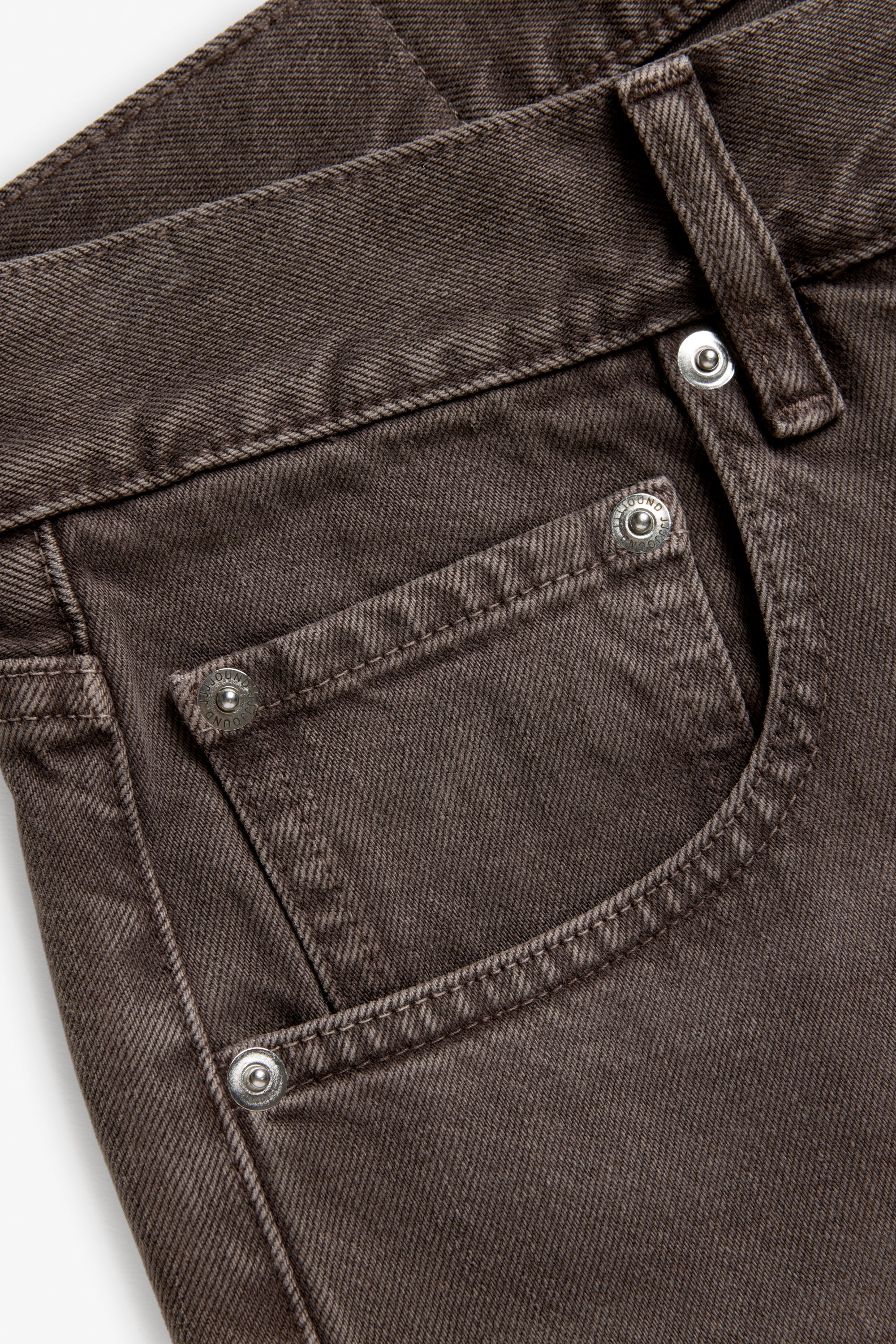 Straight Selvedge Denim Jeans - Brown Stonewashed