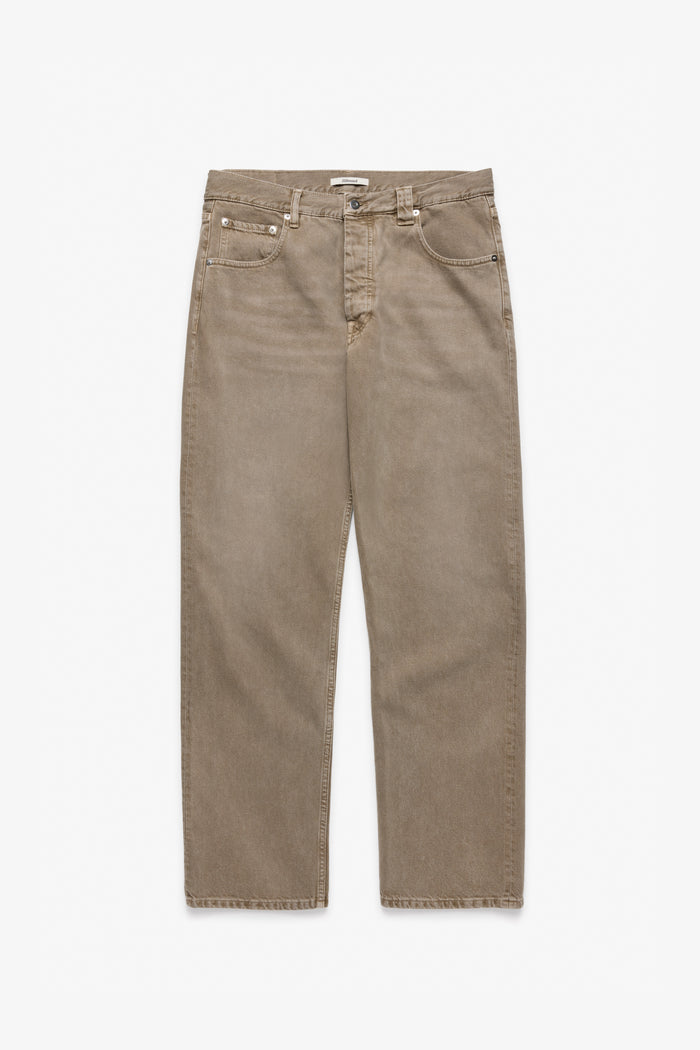 Straight Selvedge Denim Jeans - Taupe Stonewashed