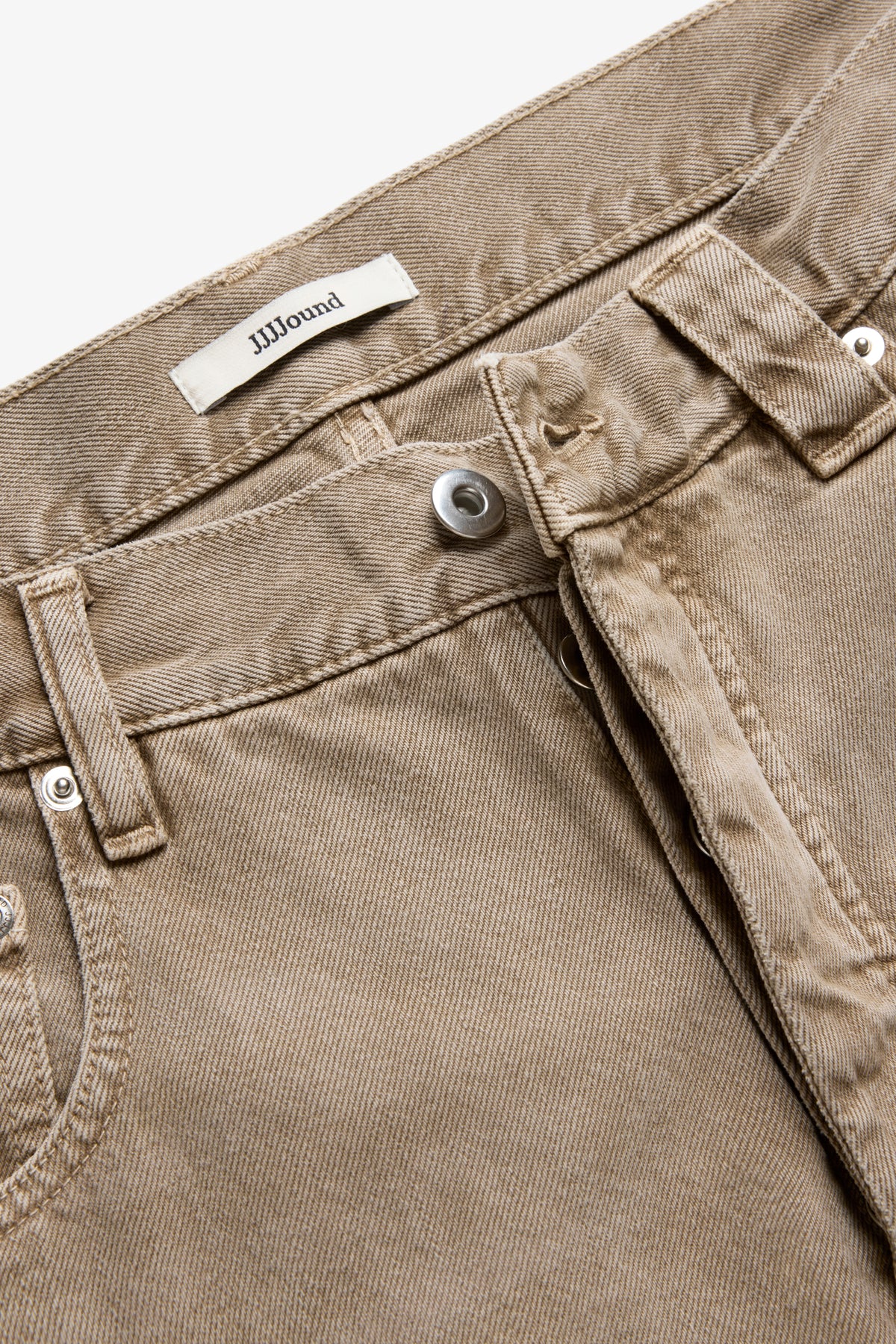 Straight Selvedge Denim Jeans - Taupe Stonewashed