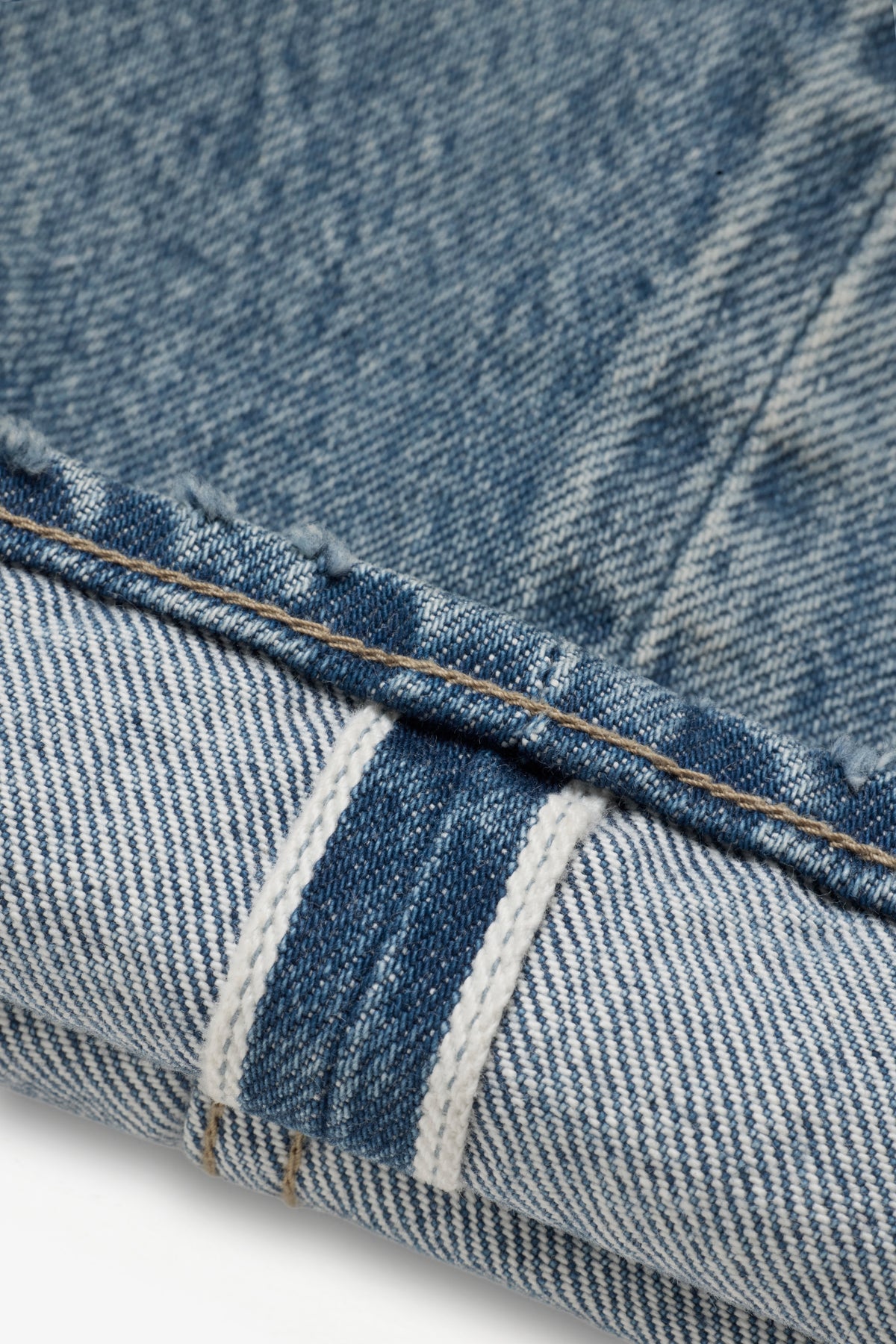 Straight Selvedge Denim Jeans JP - Blue Stonewashed