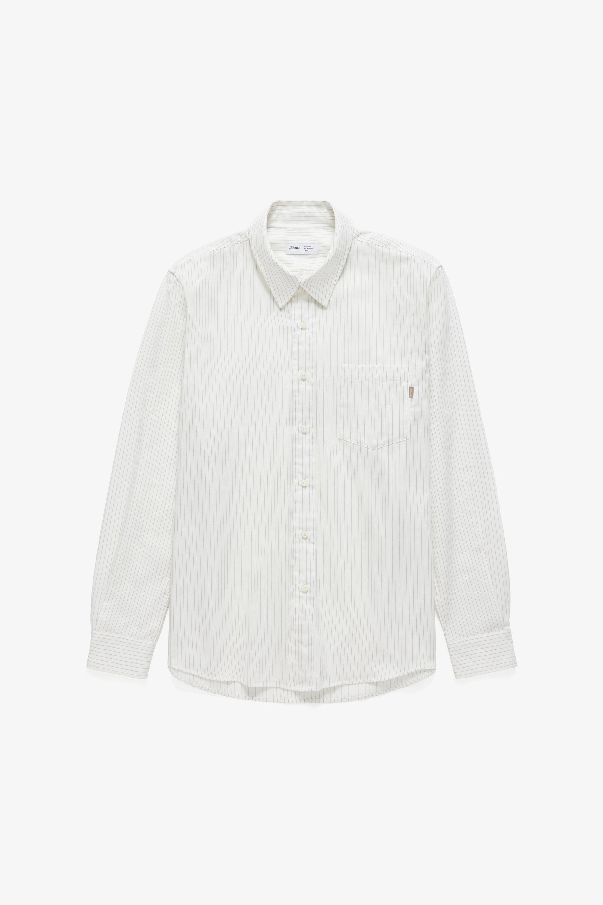 Striped Button Up Shirt - Off-White/Black