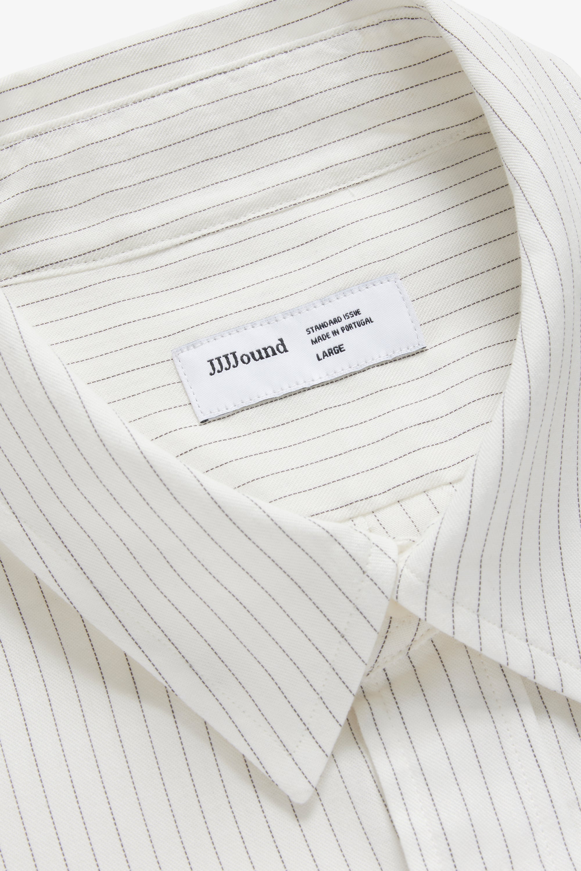 Striped Button Up Shirt - Off-White/Black