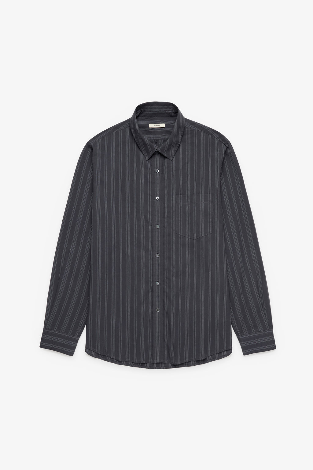 Striped Button Up Shirt - Charcoal/Off White