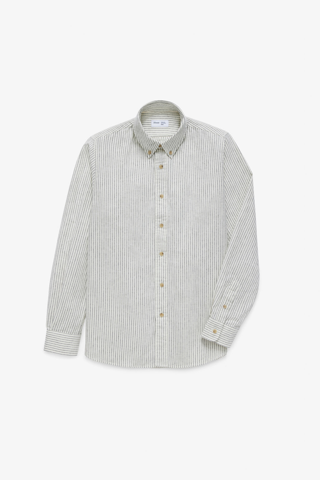 Striped Flannel Shirt - Off-White/Charcoal