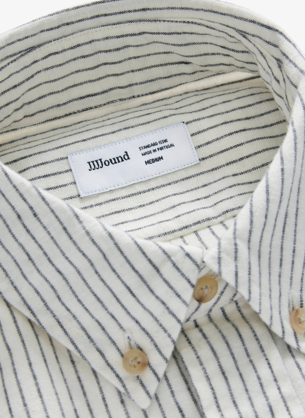 Striped Flannel Shirt - Off White/Charcoal