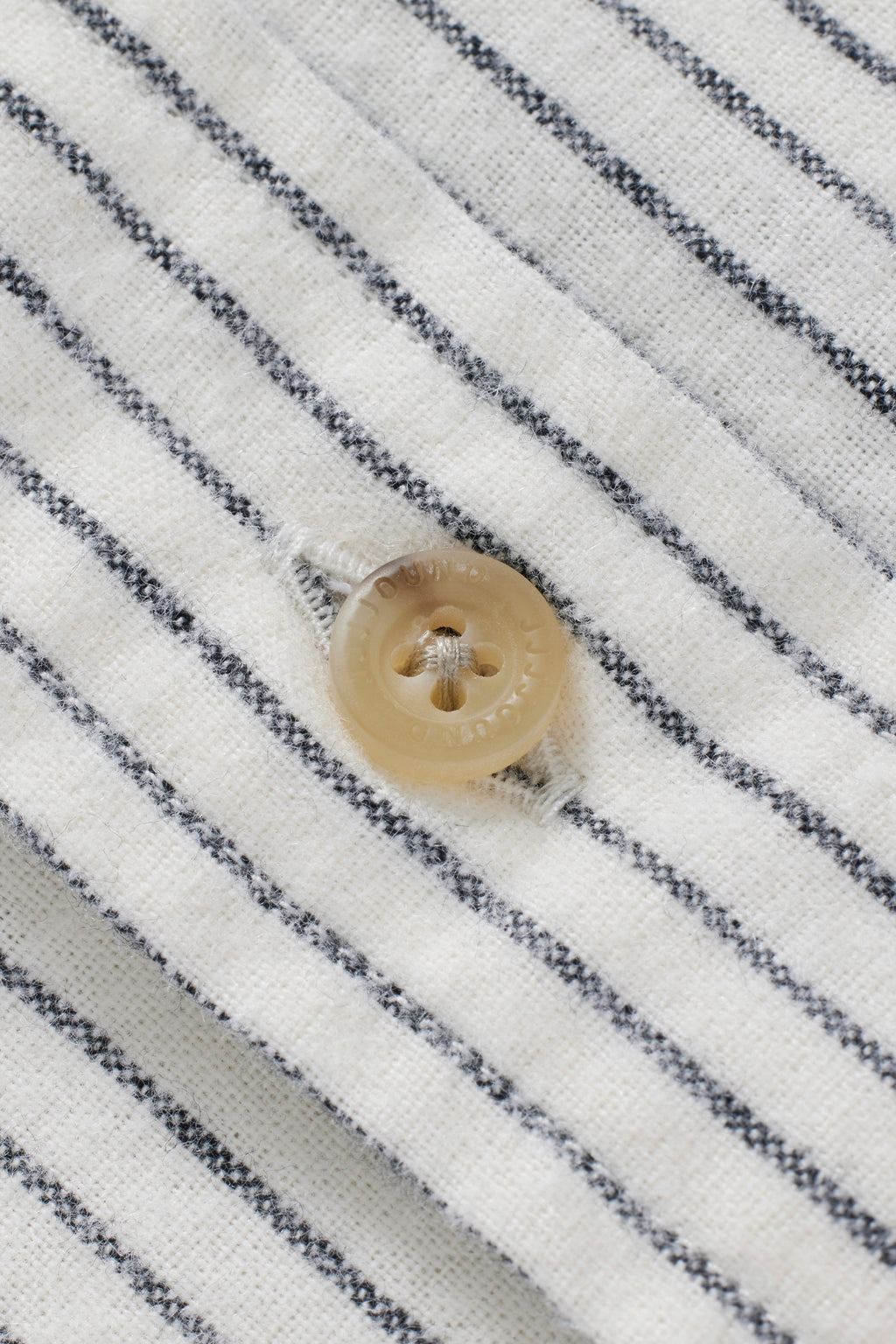 Striped Flannel Shirt - Off-White/Charcoal