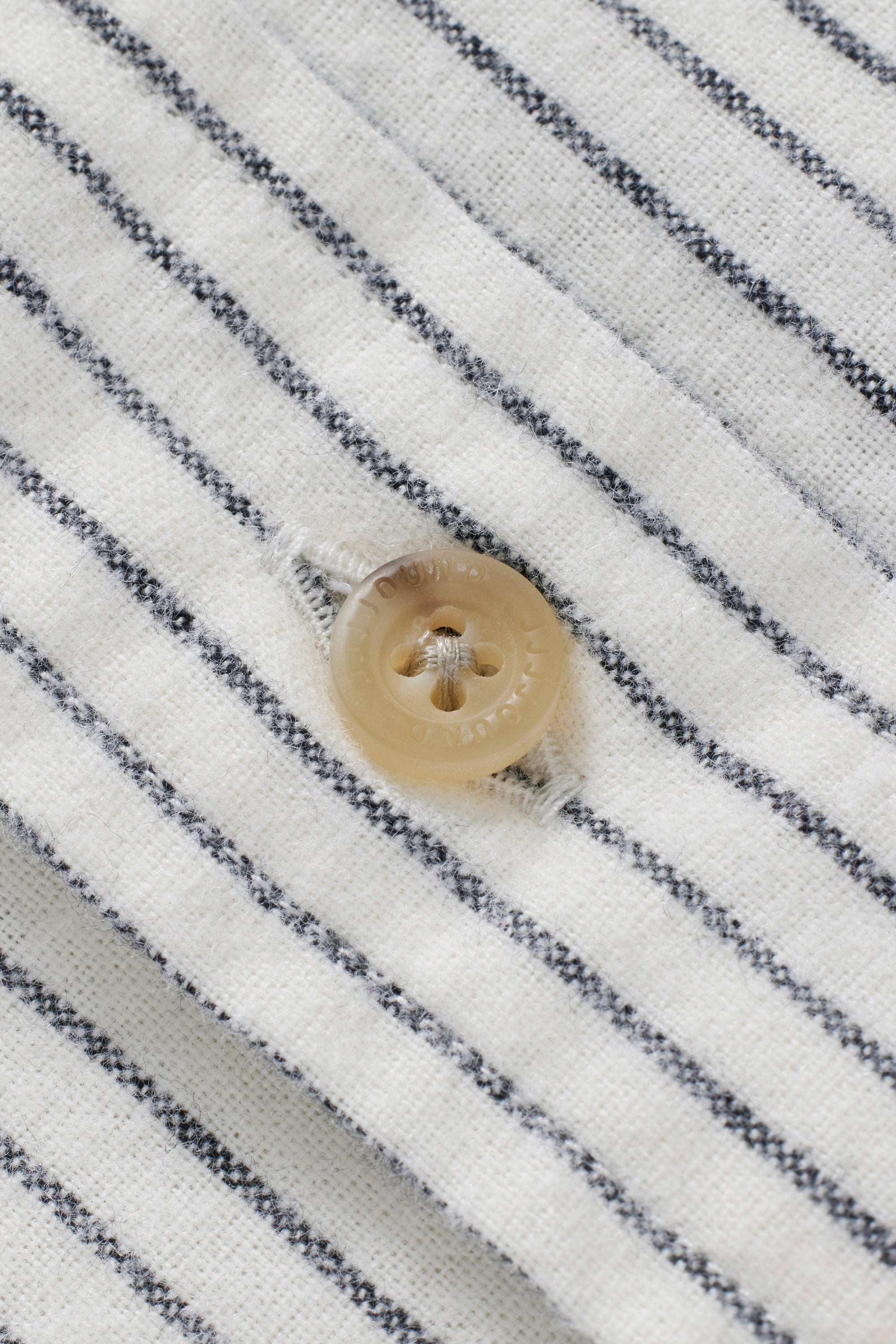 Striped Flannel Shirt - Off-White/Charcoal