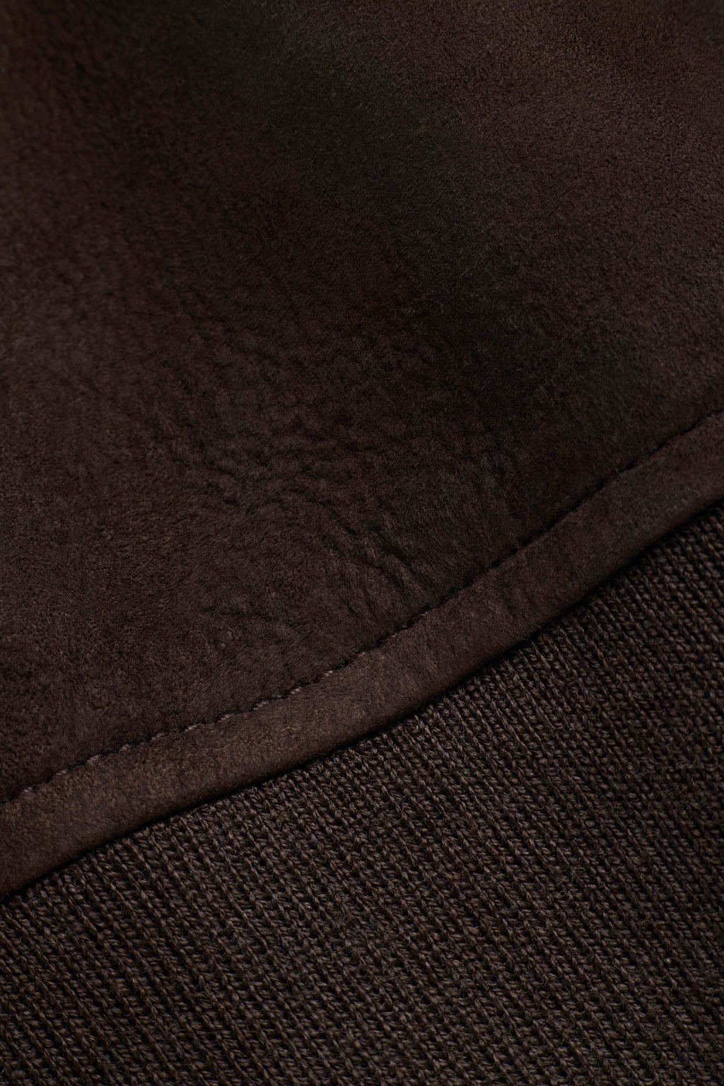 Suede Baseball Jacket - Brown