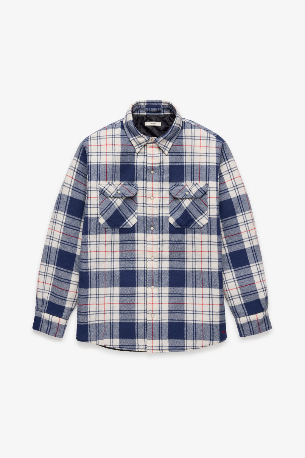 Plaid Thermal Shirt - Off White/Navy