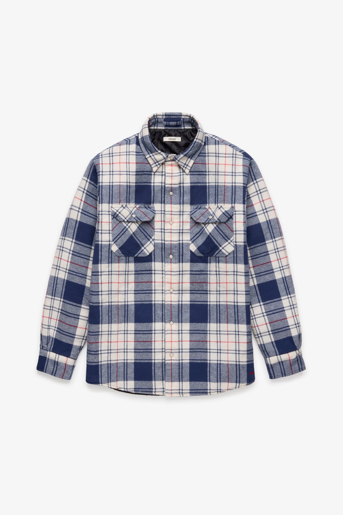 Plaid Thermal Shirt - Off White/Navy