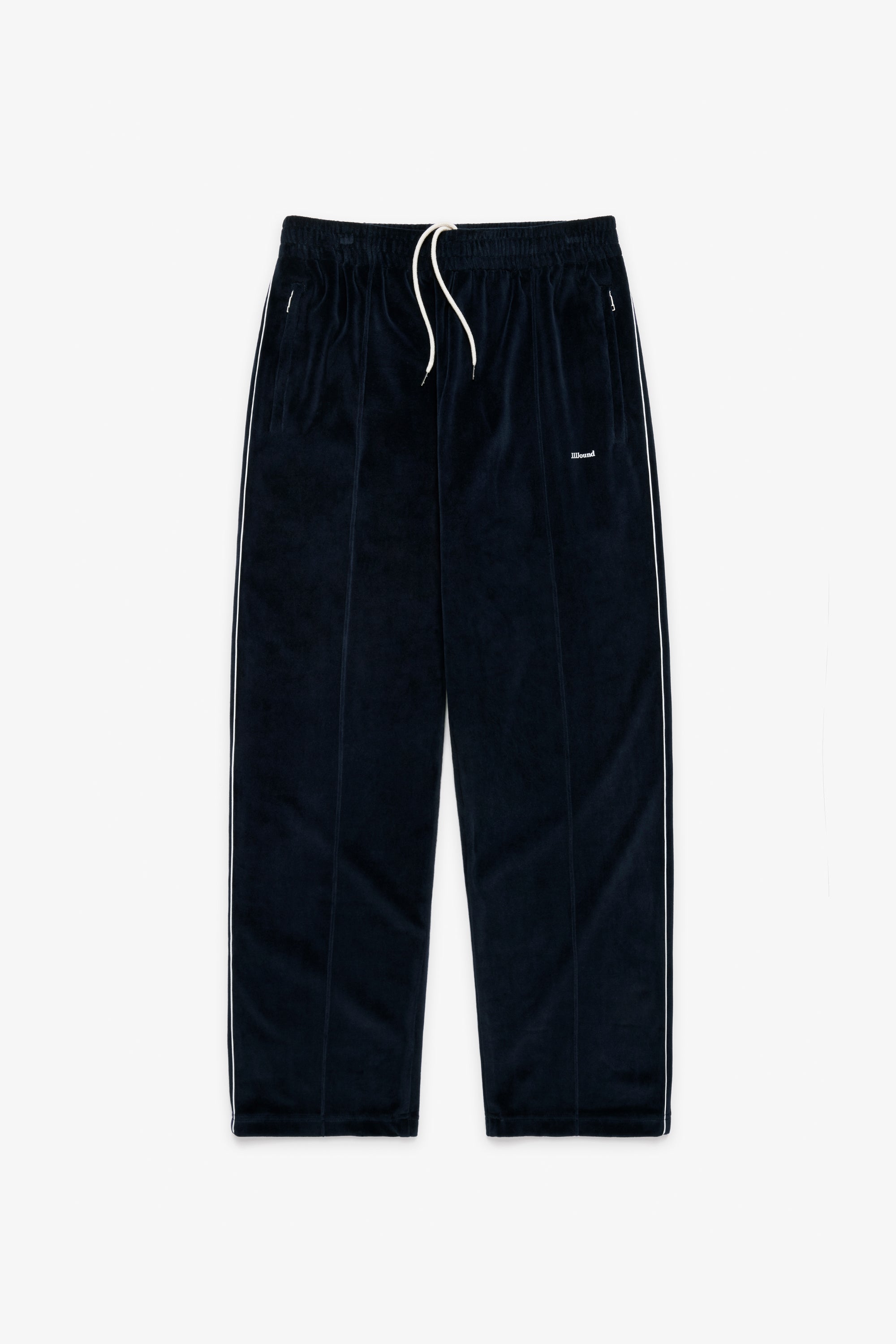 Relaxed Velour Track Pant - Navy