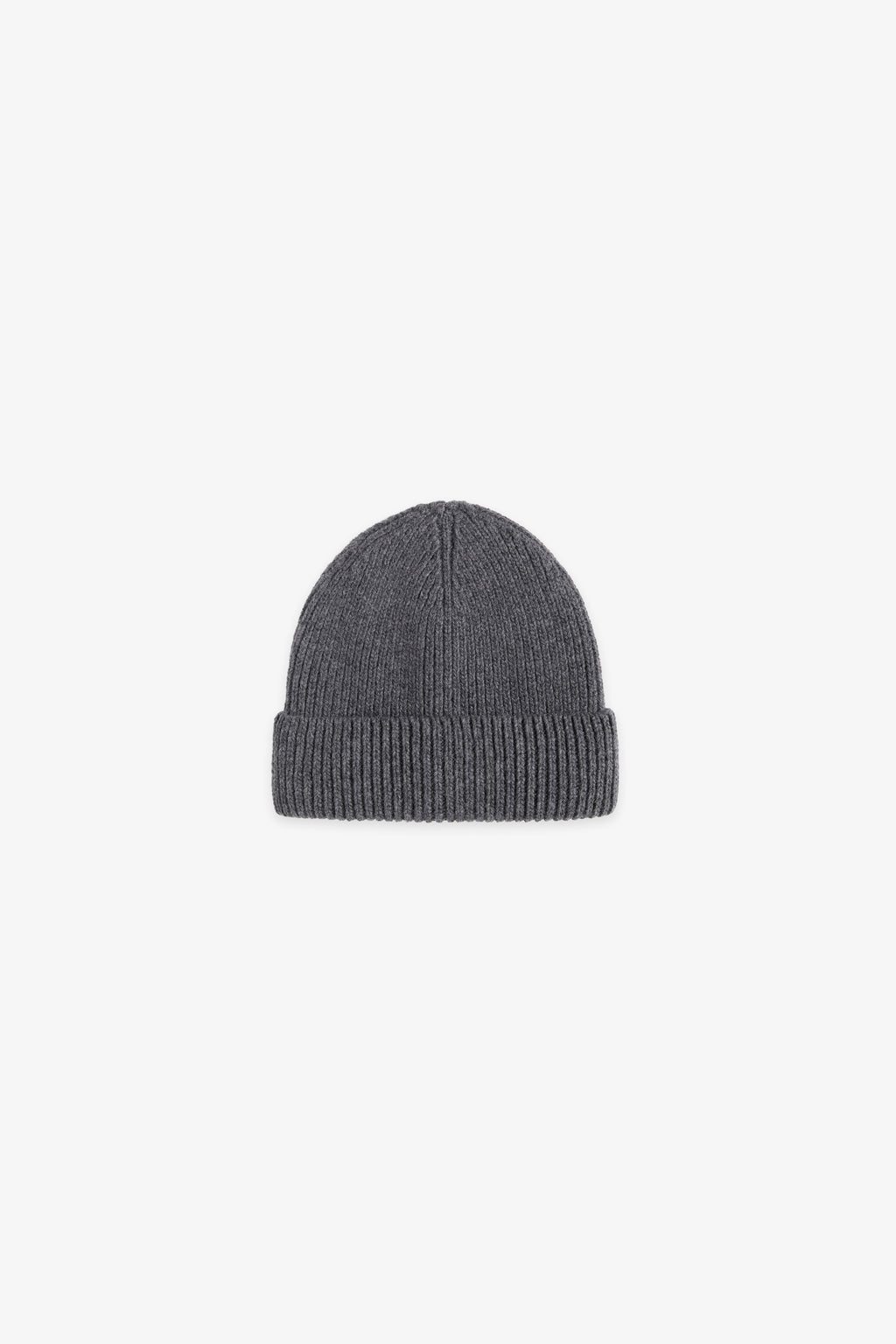 Single Layer Wool Watch Cap - Charcoal Mix