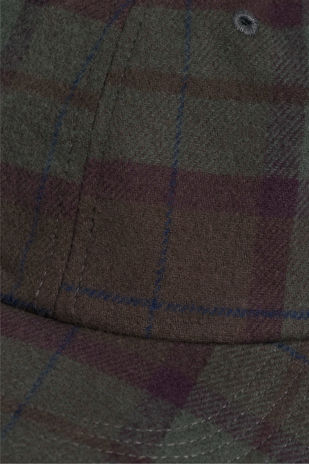 Weekend Plaid Cap - Forest Green/Burgundy