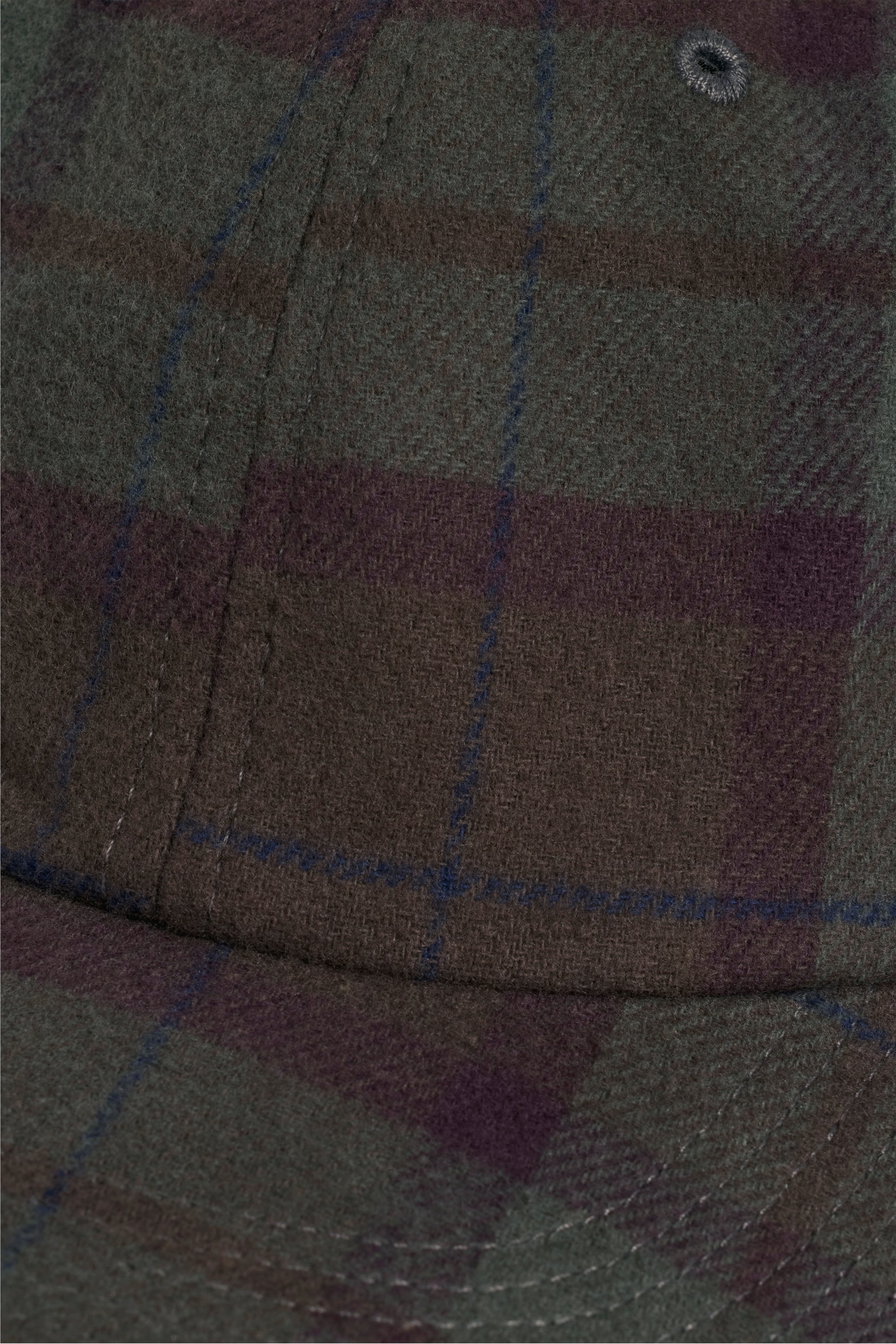Weekend Plaid Cap - Forest Green/Burgundy