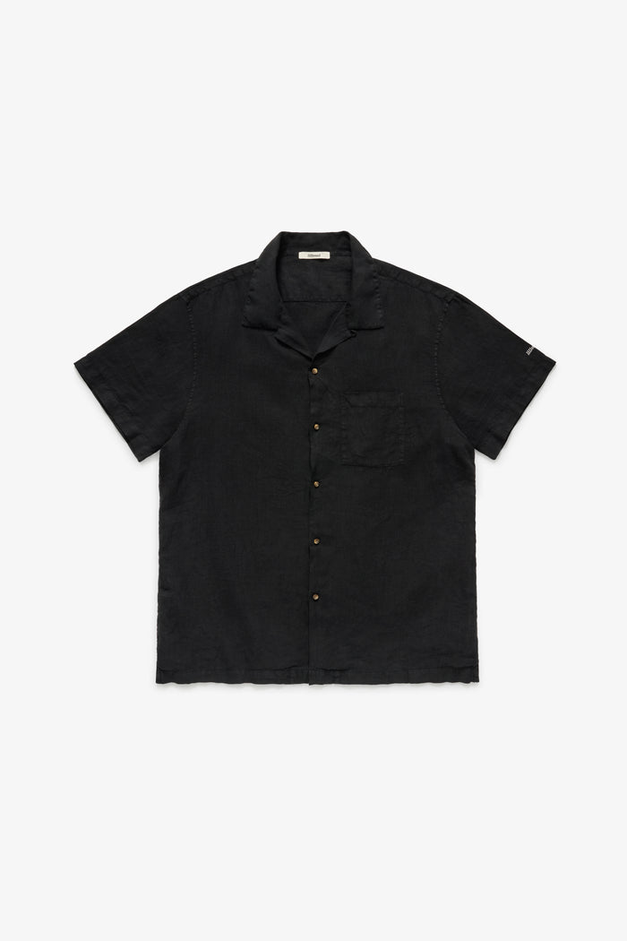 Logo Weekend Linen Shirt - Black