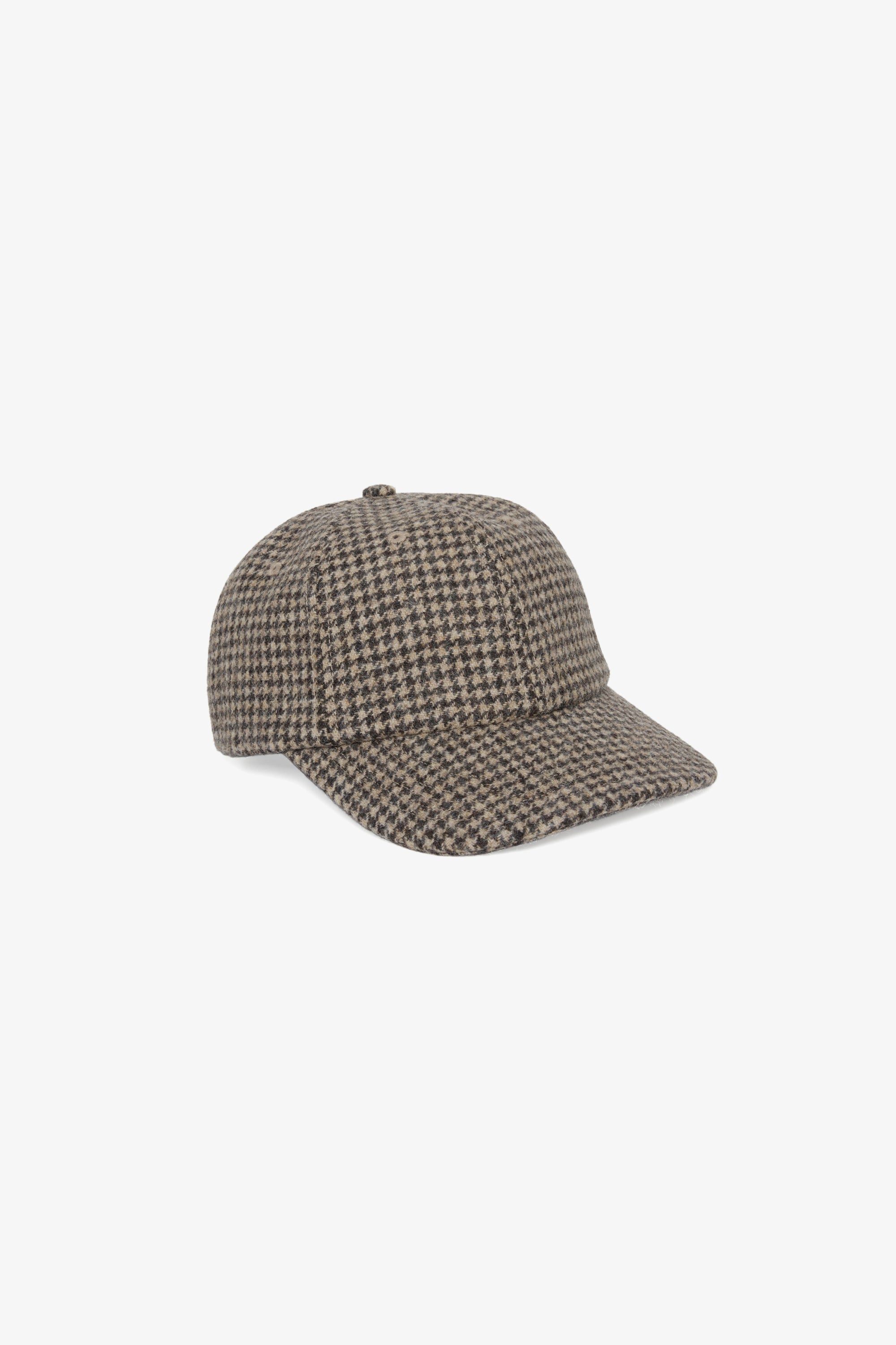 Weekend Wool Cap - Brown Houndstooth