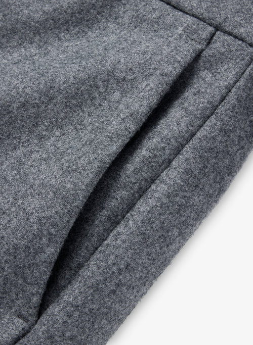 Wool Trousers Relaxed - Charcoal Mix