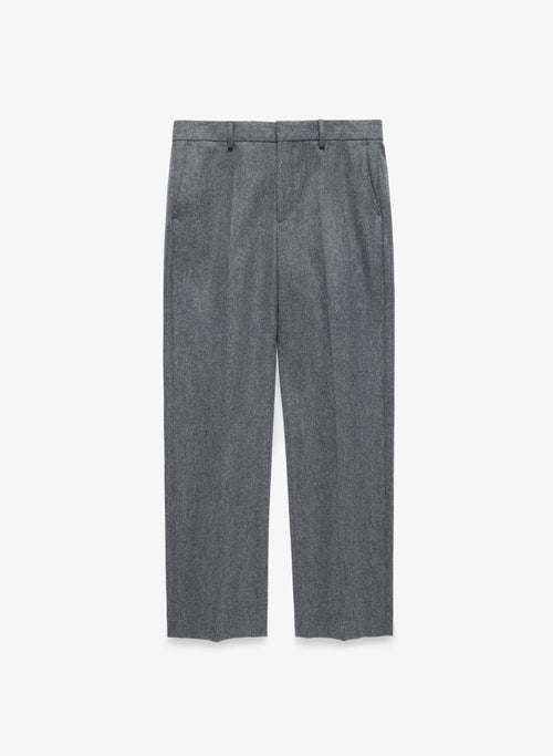 Wool Trousers Relaxed - Charcoal Mix