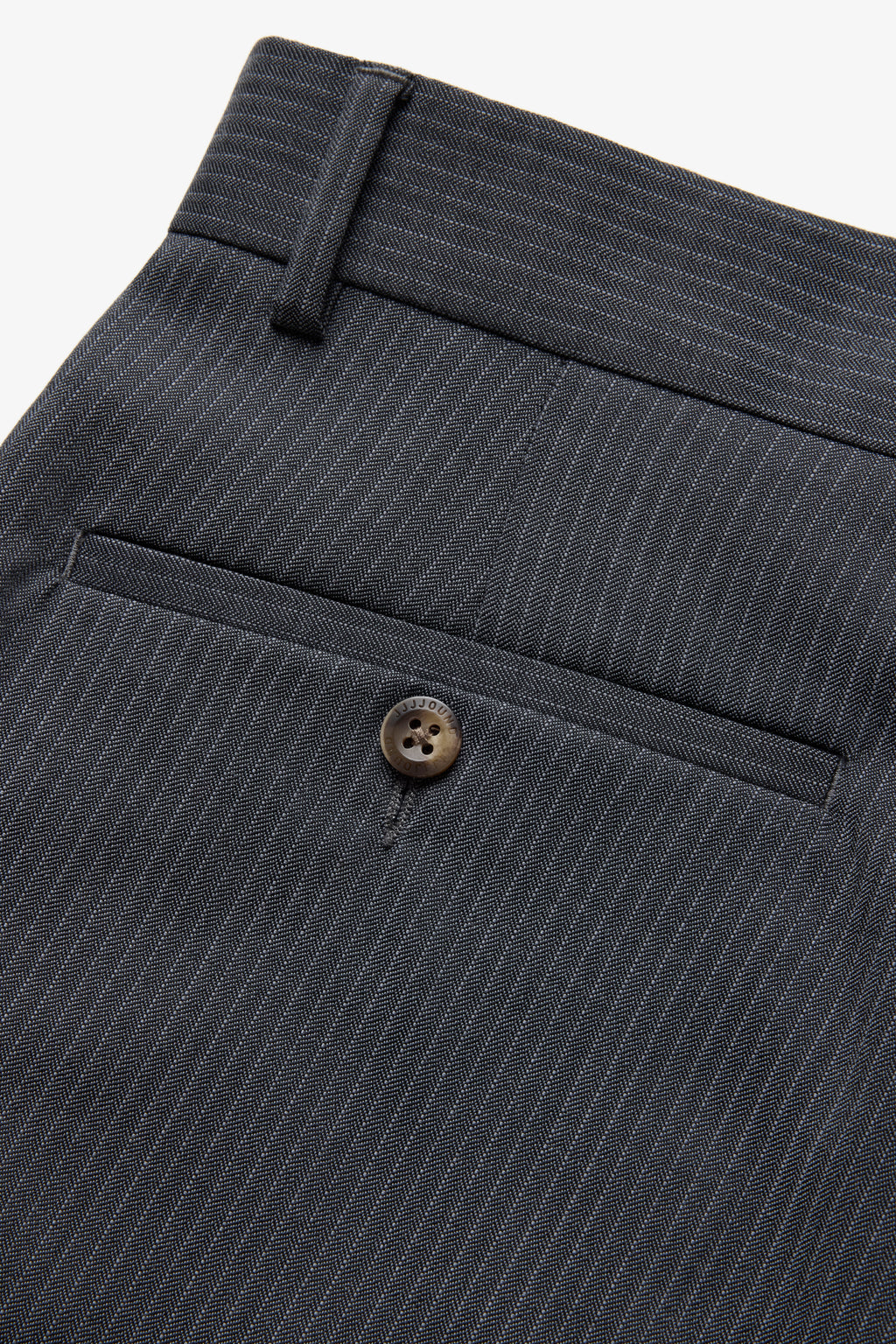 Wool Trousers - Charcoal Stripes
